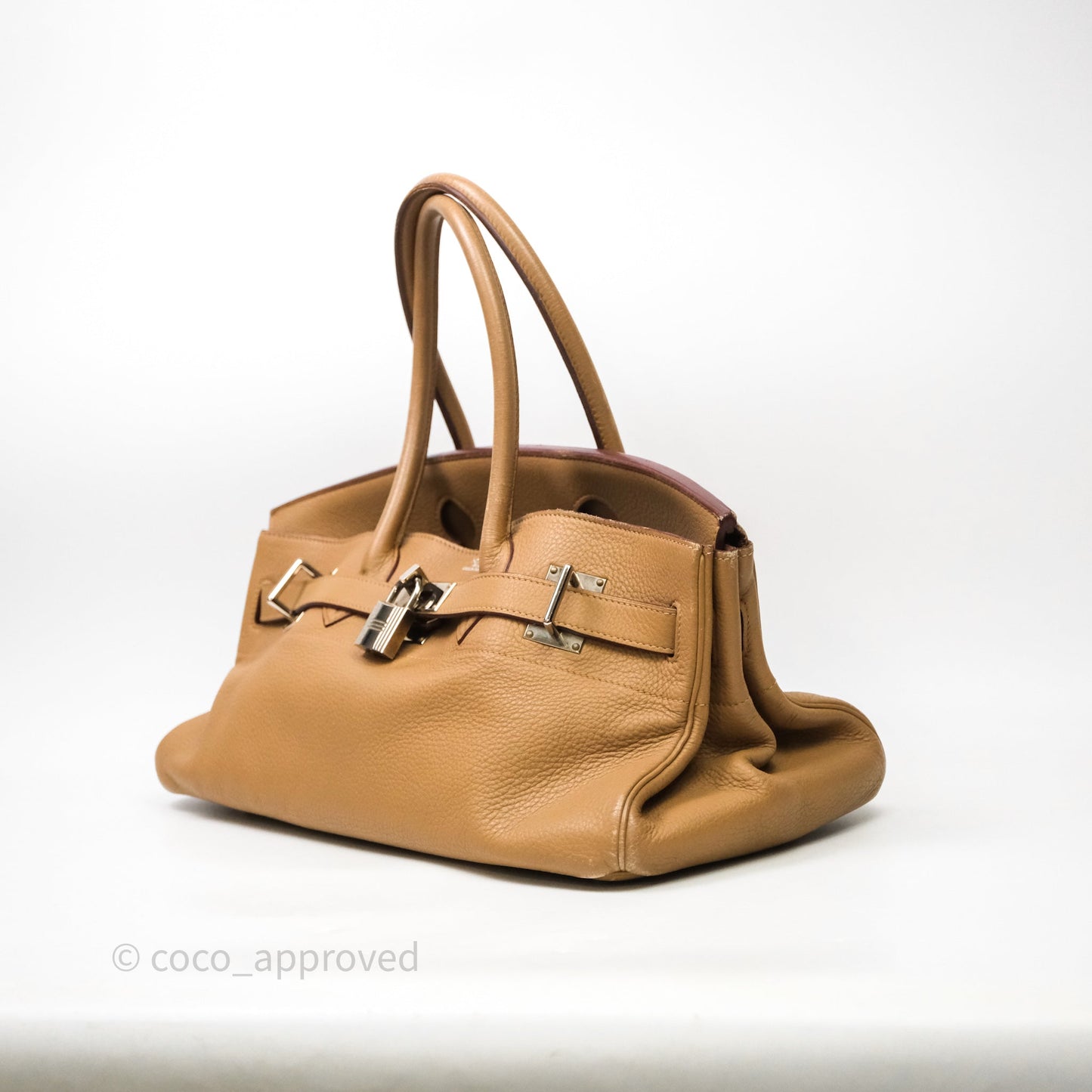 Hermès Birkin JPG Shoulder Bag 42 Tabac Camel 24 Palladium Hardware