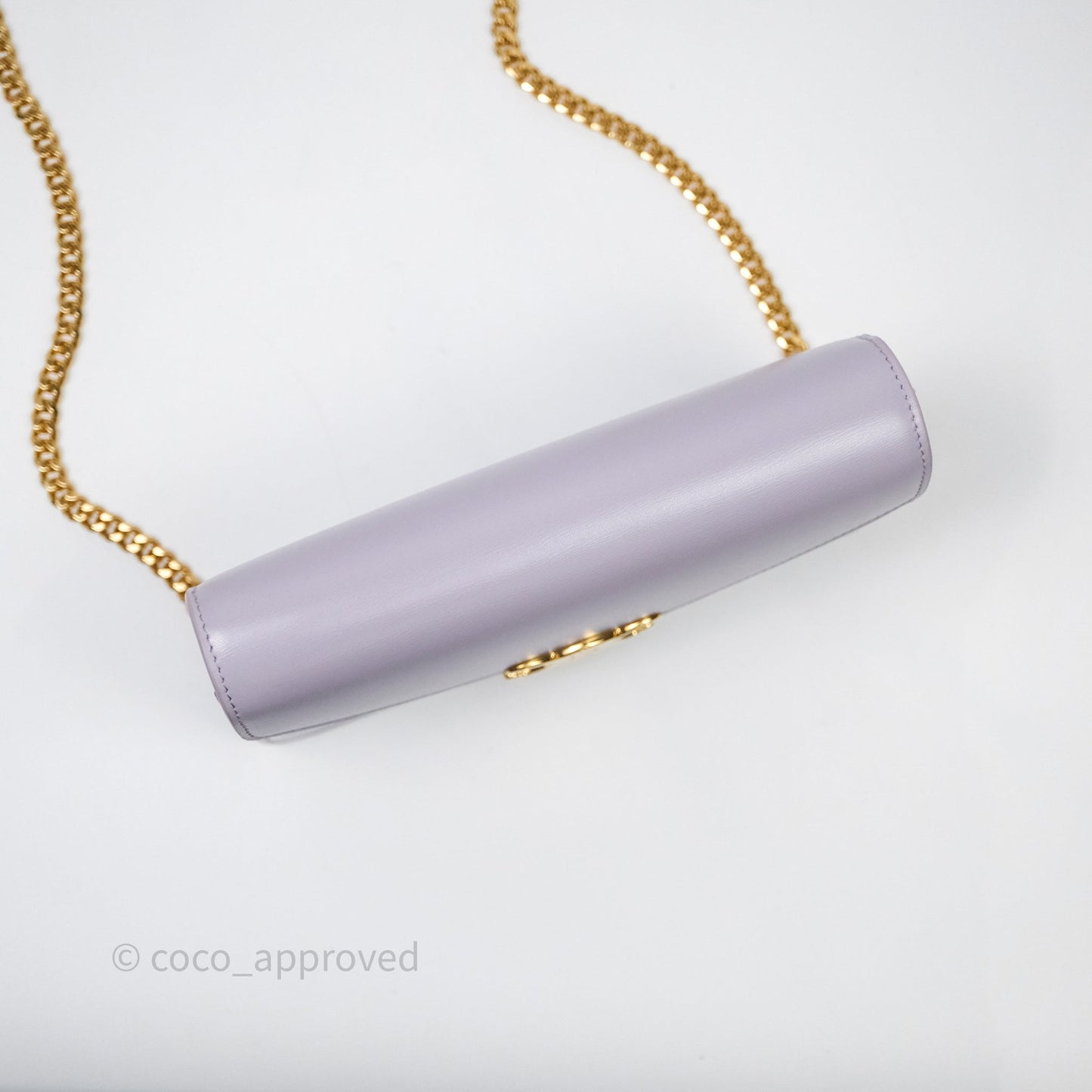 Celine Margo Wallet On Chain in Purple lavender Shiny Calfskin