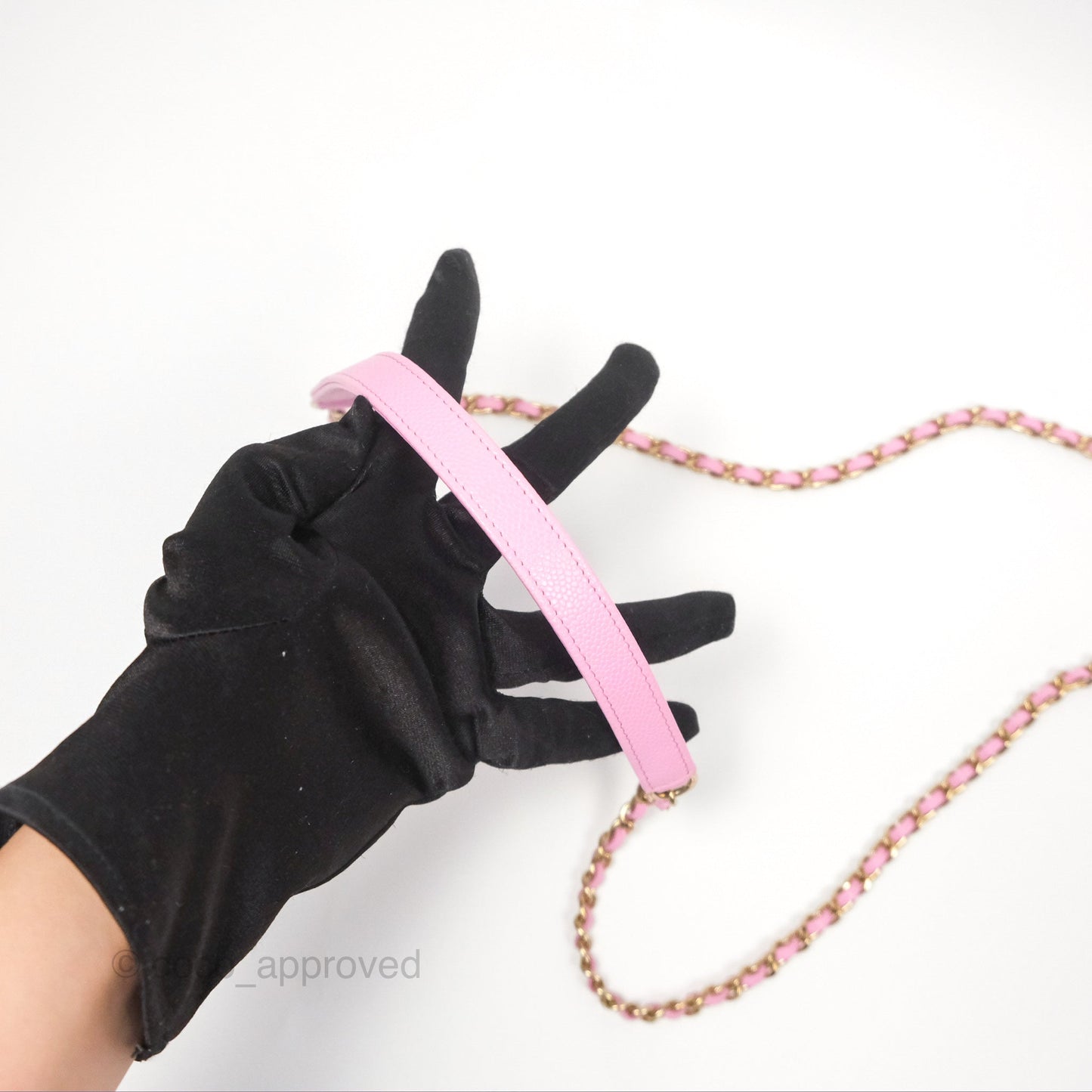 Chanel Business Affinity Clutch With Chain Pink Caviar Gold Hardware