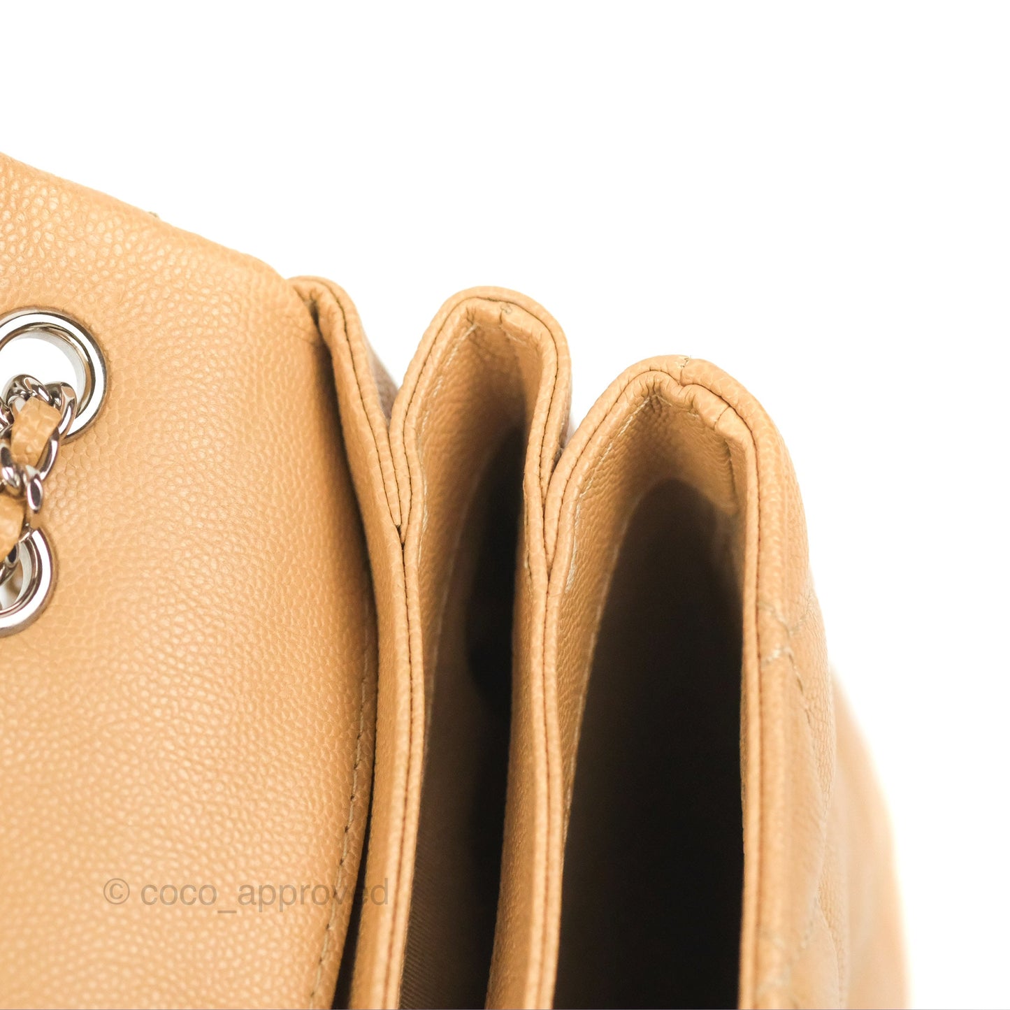 Chanel Quilted Small Urban Companion Flap Bag Beige Caviar Silver Hardware
