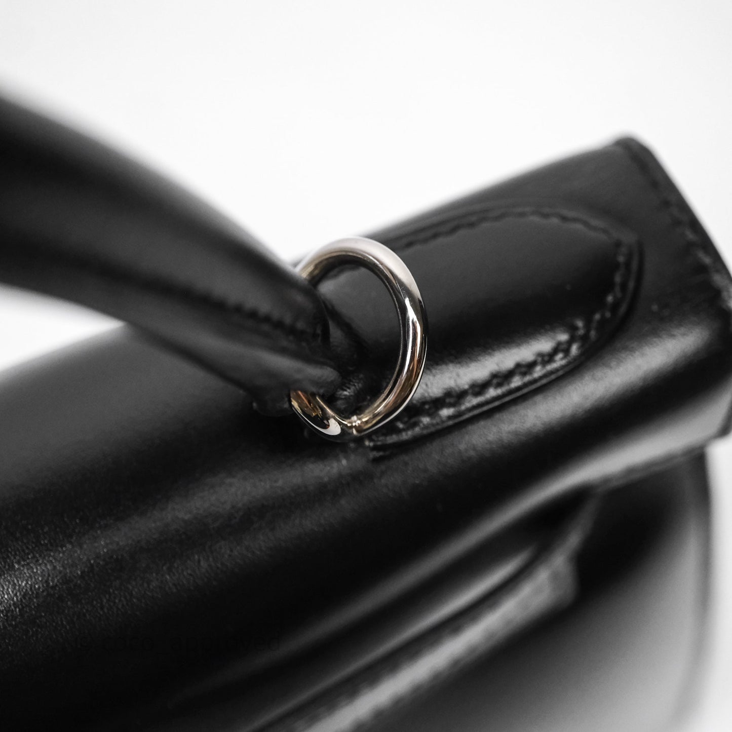 Hermès Kelly 28 Sellier Black Noir 89 Box Leather Palladium Hardware