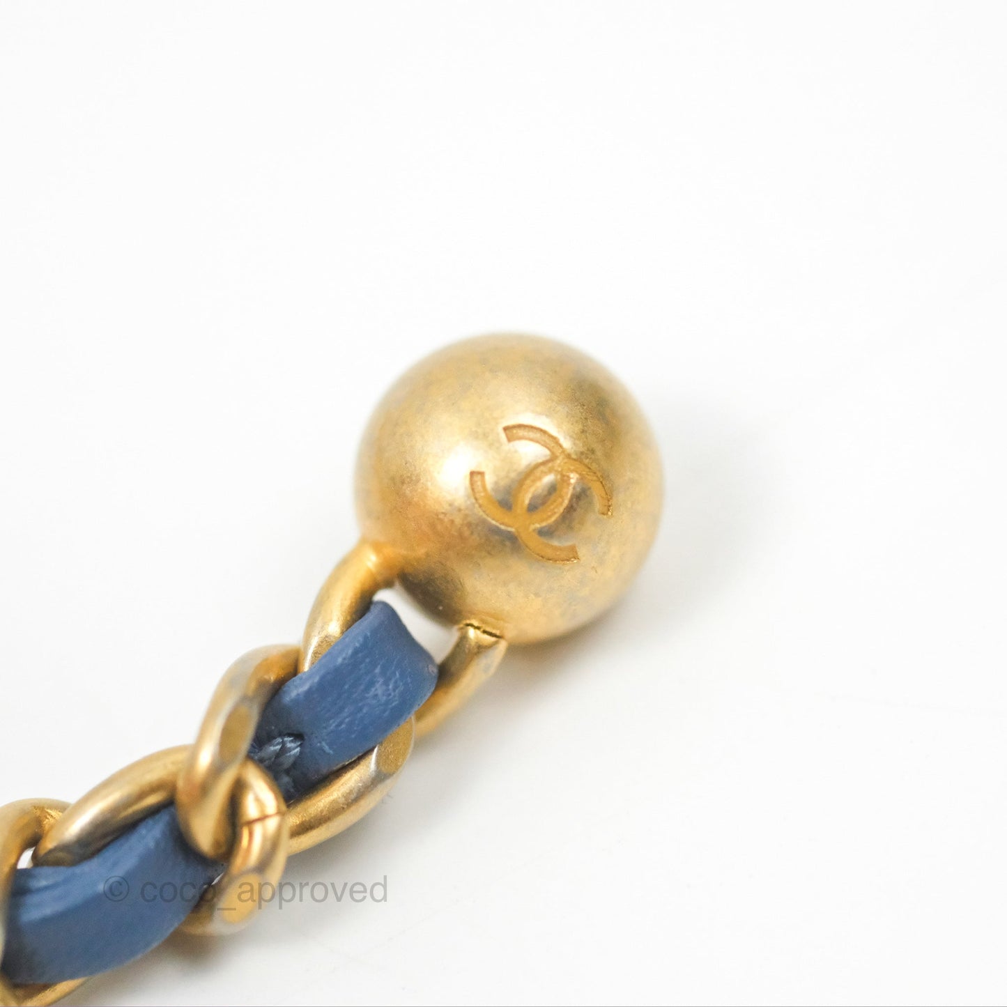Chanel Mini Square Pearl Crush Quilted Denim Aged Gold Hardware