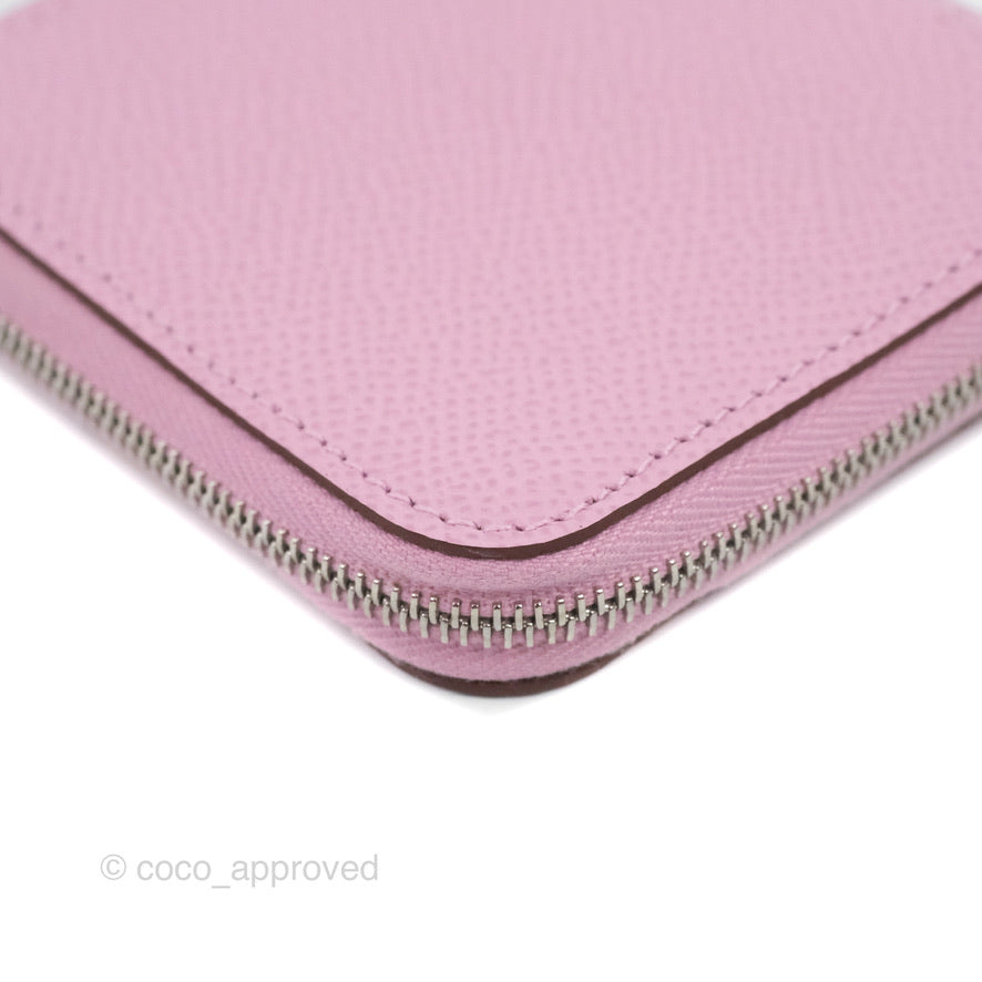 Hermès Silk In Compact Wallet Pink Epsom