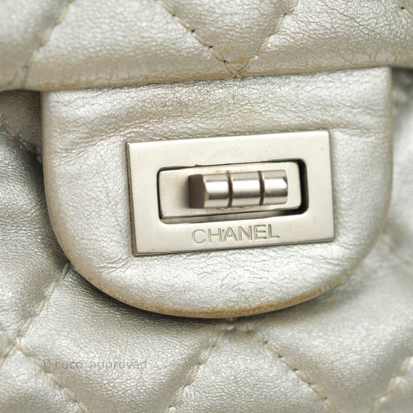 Chanel Reissue 226 Silver Calfskin Silver Hardware