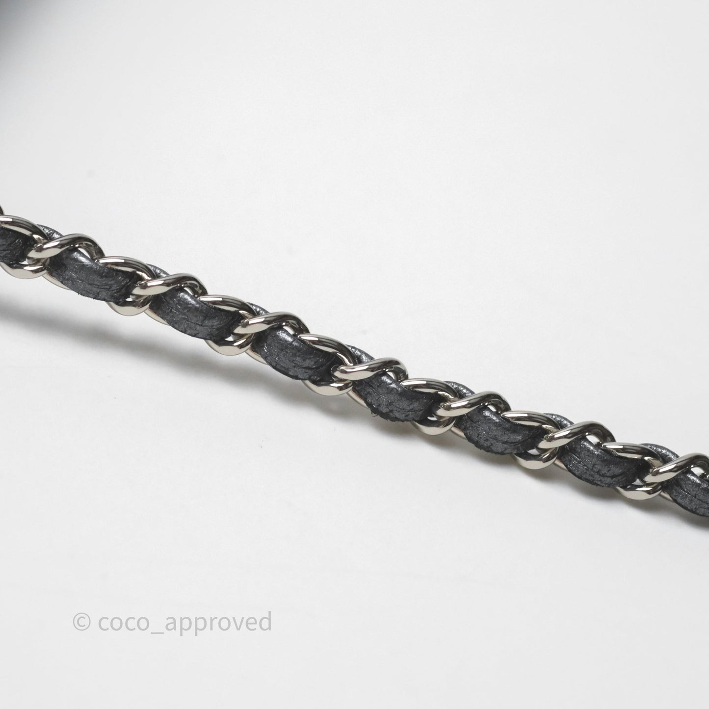 Chanel Clutch with Chain Metallic Dark Grey Silver Hardware