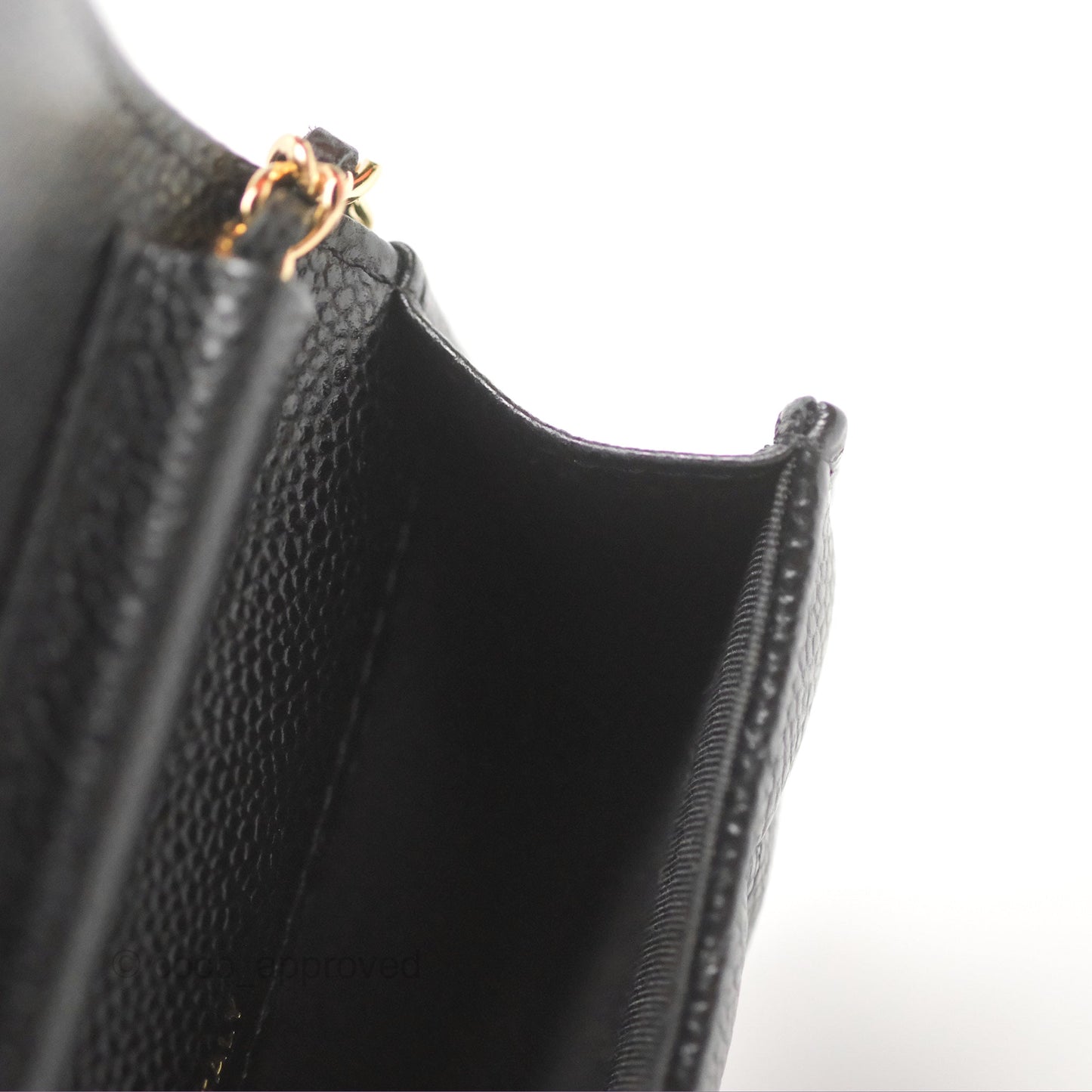 Chanel Miss Coco Clutch With Chain Quilted Black Caviar Gold Hardware