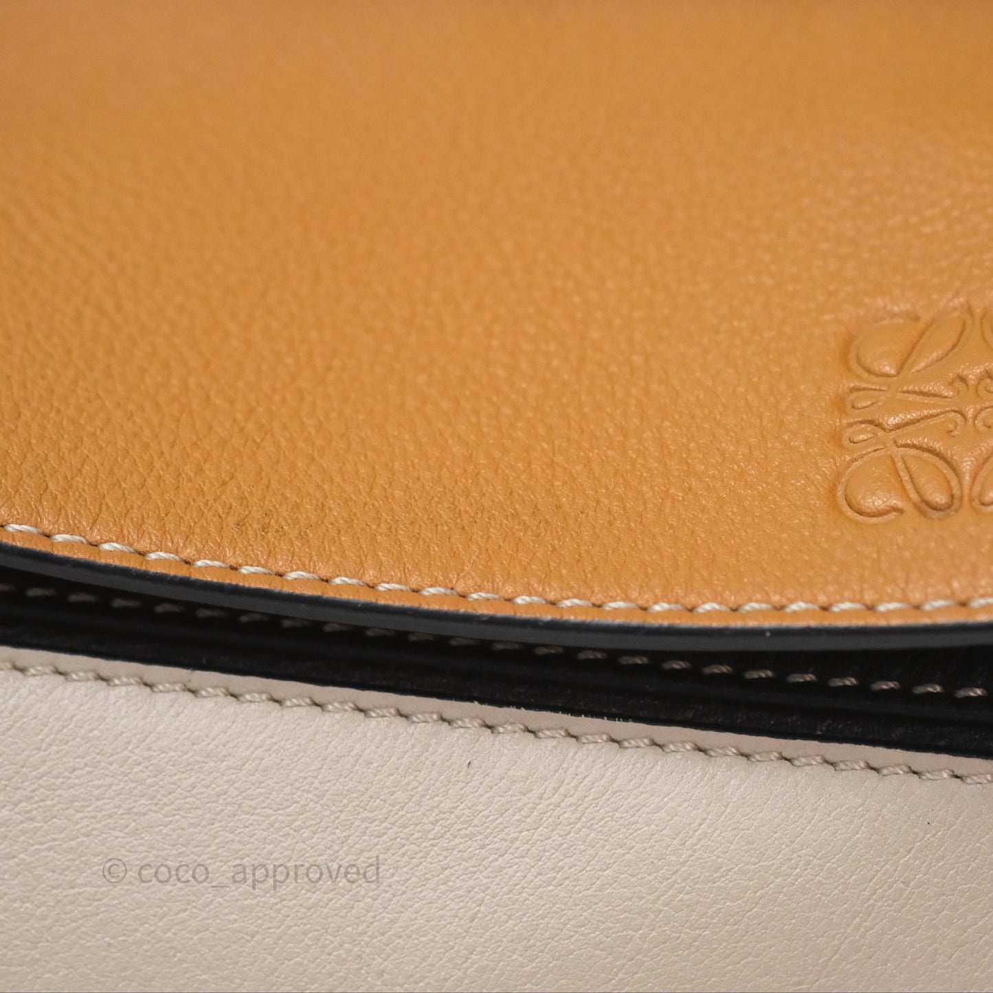 Loewe Small Puzzle Bag Amber/ Light Oat Calfskin Gold Hardware