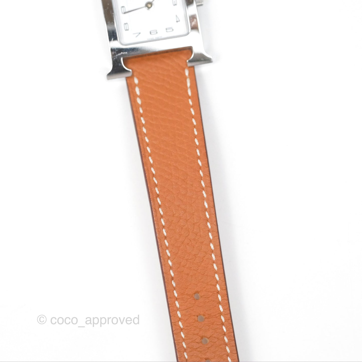 Hermès Heure H Watch Gold Epsom Palladium Hardware