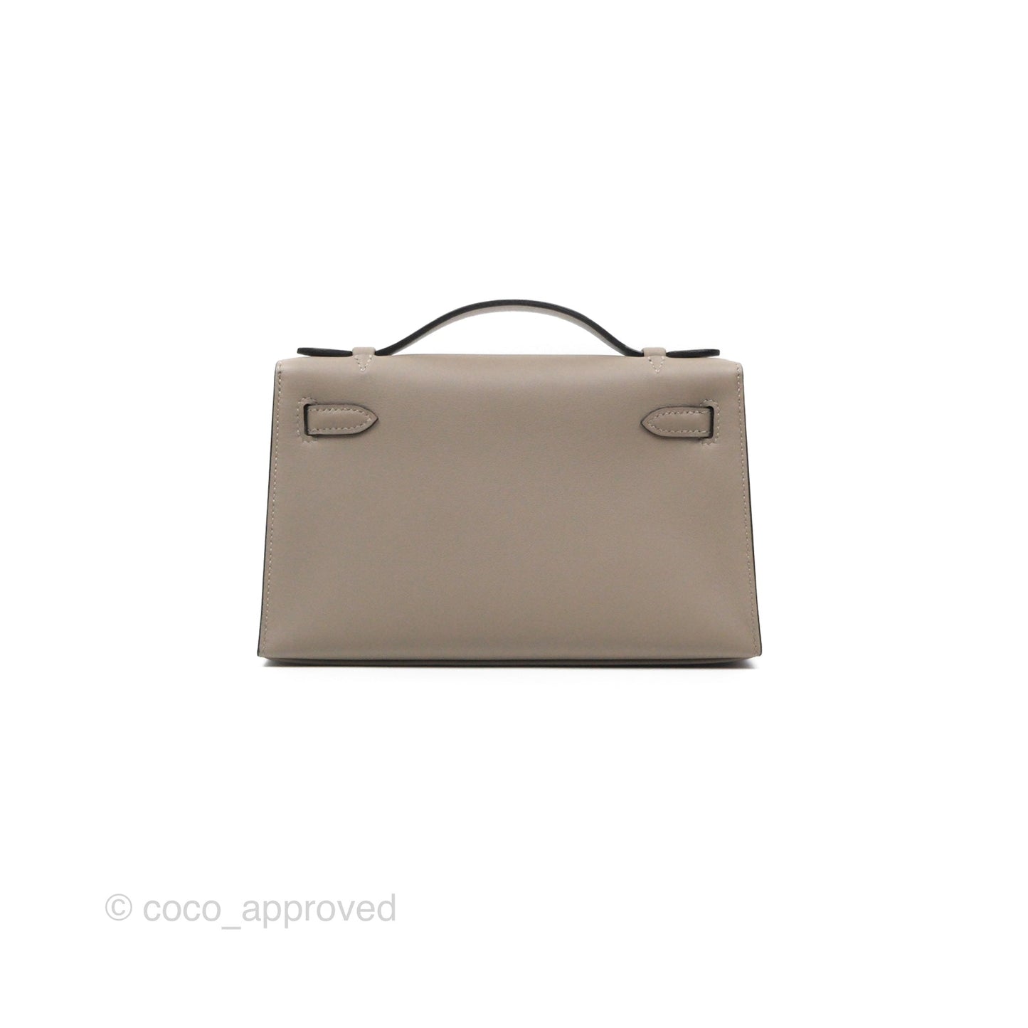 Hermès Kelly Pochette Clutch HSS Gris Asphalte M8/ Noir 89 Palladium Hardware