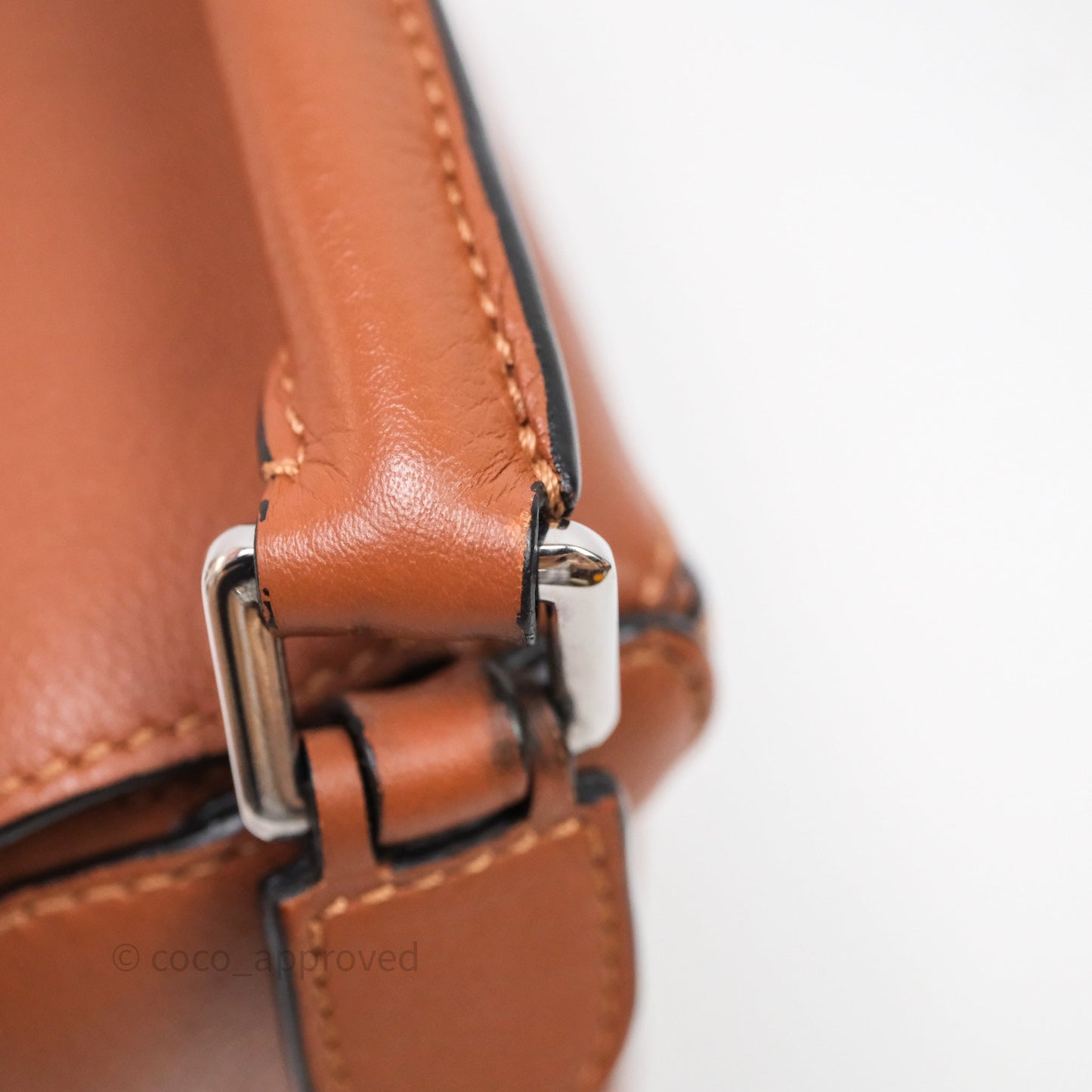 Loewe Mini Puzzle Bag Tan Calfskin Gold Hardware