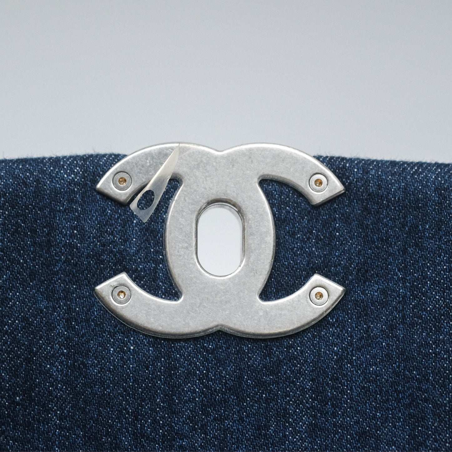 Chanel 19 Small Denim Fabric Mixed Hardware 22P