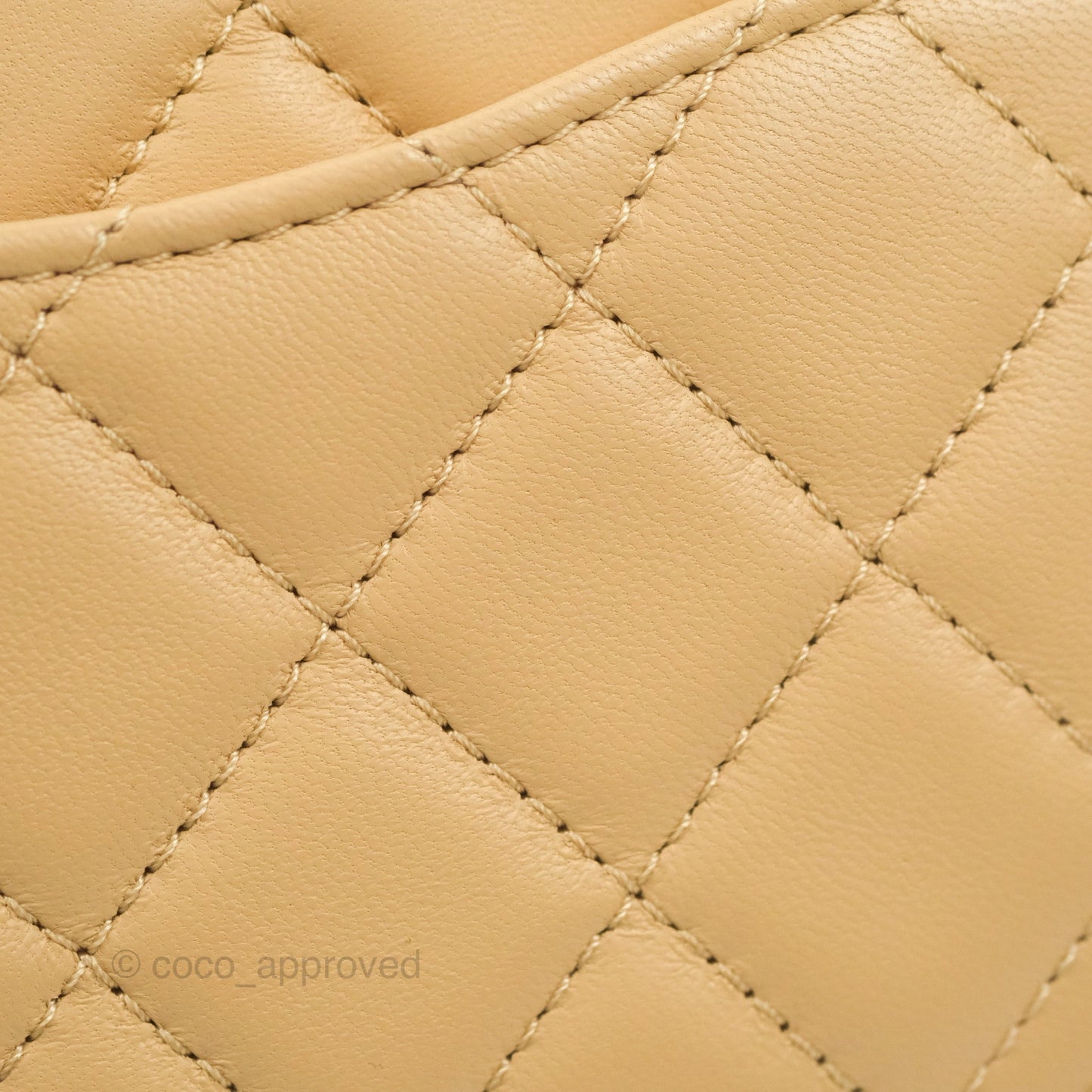 Chanel Mini Rectangular Pearl Crush Beige Lambskin Aged Gold Hardware