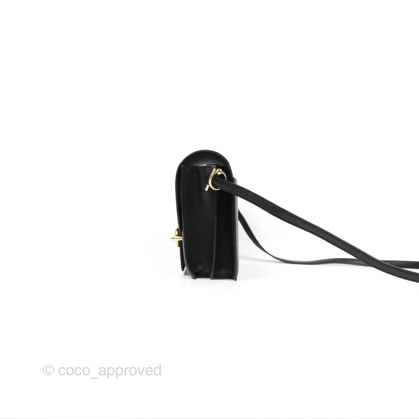 Hermès Roulis Mini 18 Black Swift Gold Hardware