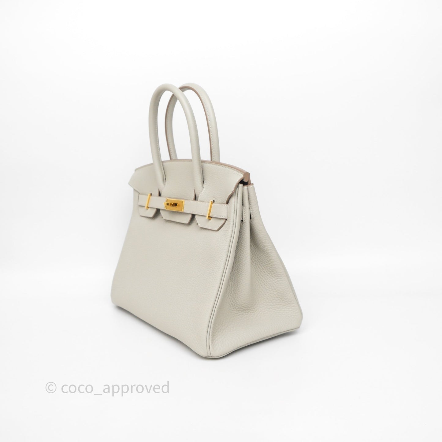 Hermès Birkin 30 Retourne Gris Perle 80 Togo Gold Hardware