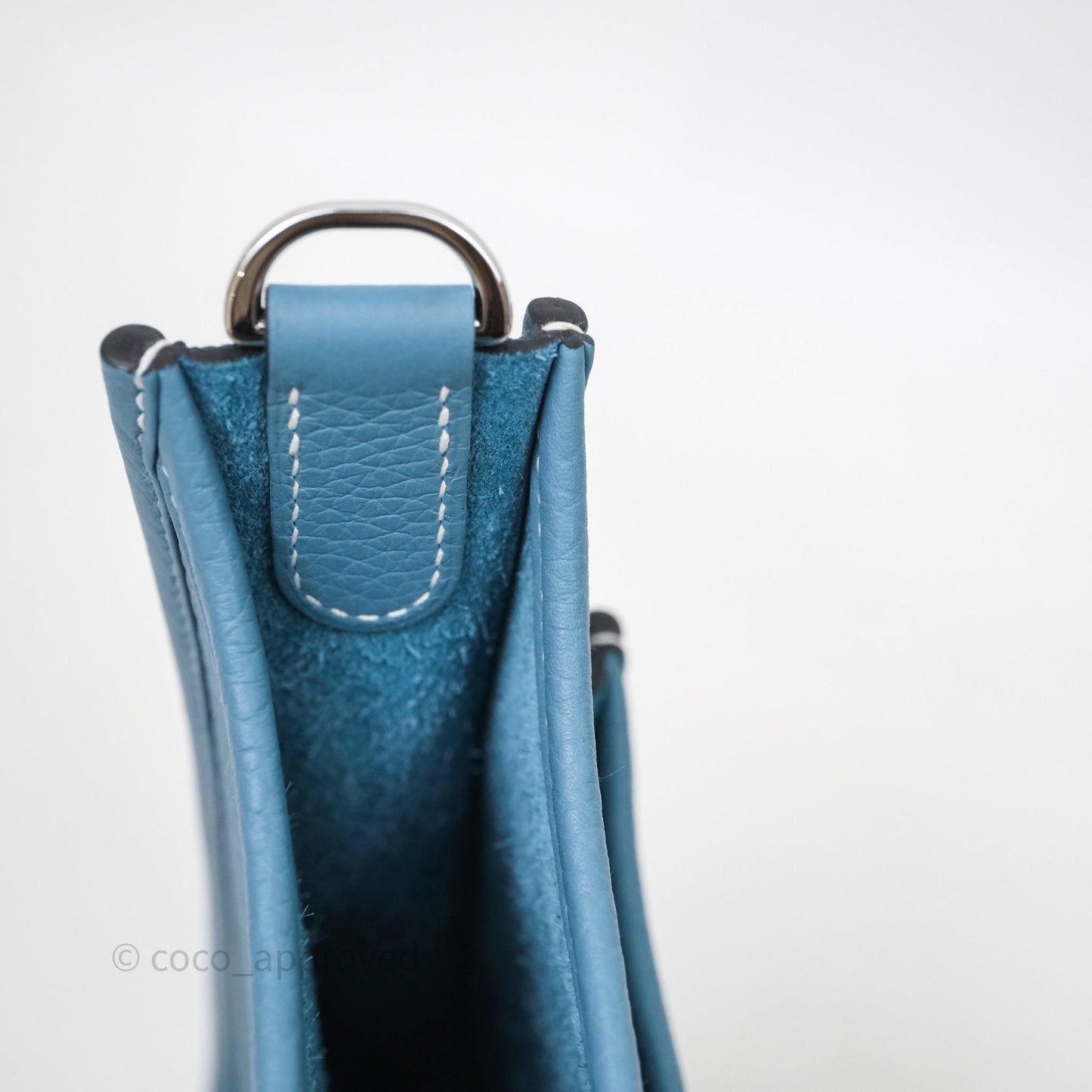 Hermès Evelyne 23 Bleu Jean 75 Clemence Palladium Hardware