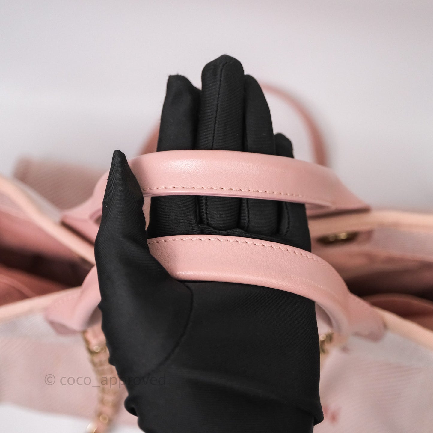 Chanel Large Deauville Tote Pink Canvas Gold Hardware