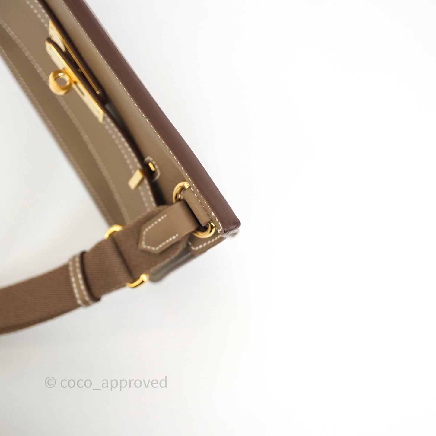 Hermès Mini Jypsiere Etoupe 18 Evercolor Gold Hardware