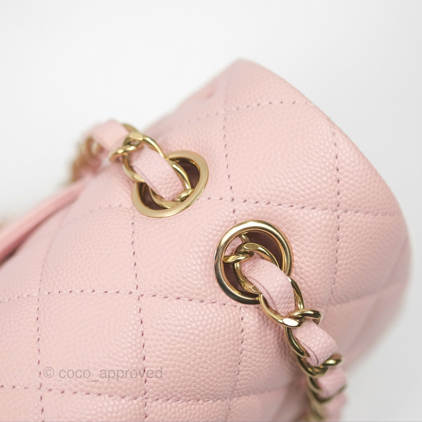 Chanel Medium Classic Flap Quilted Pink Caviar Gold Hardware