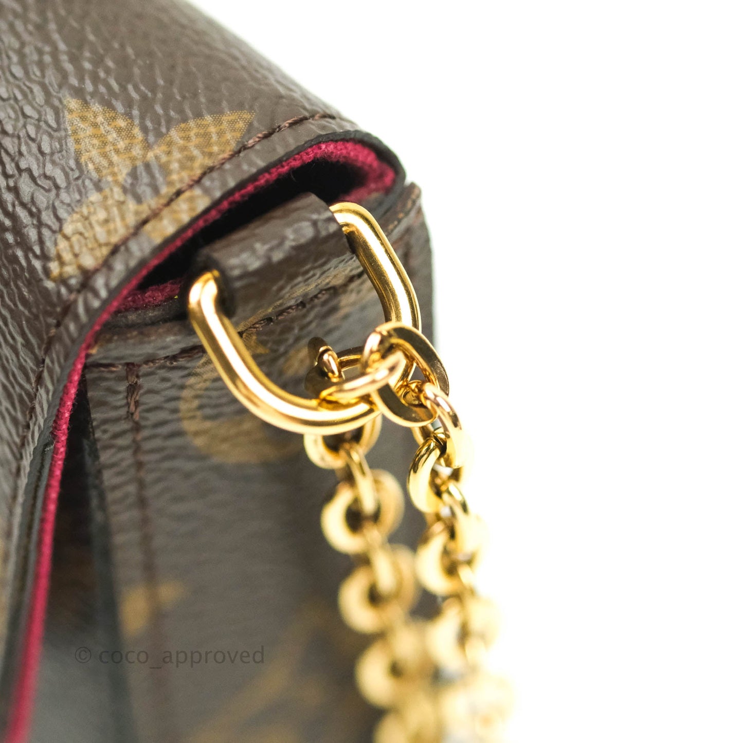 Louis Vuitton Monogram Canvas Pochette Félicie Bag Fuchsia Pink