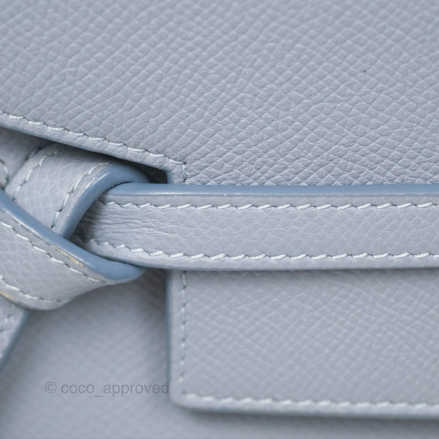 Celine Nano Belt Bag Arctic Blue Grained Calfskin Gold Hardware