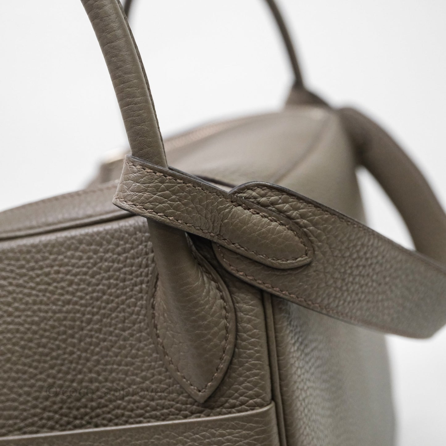 Hermès Lindy 30 Etain 8F Clemence Palladium Hardware