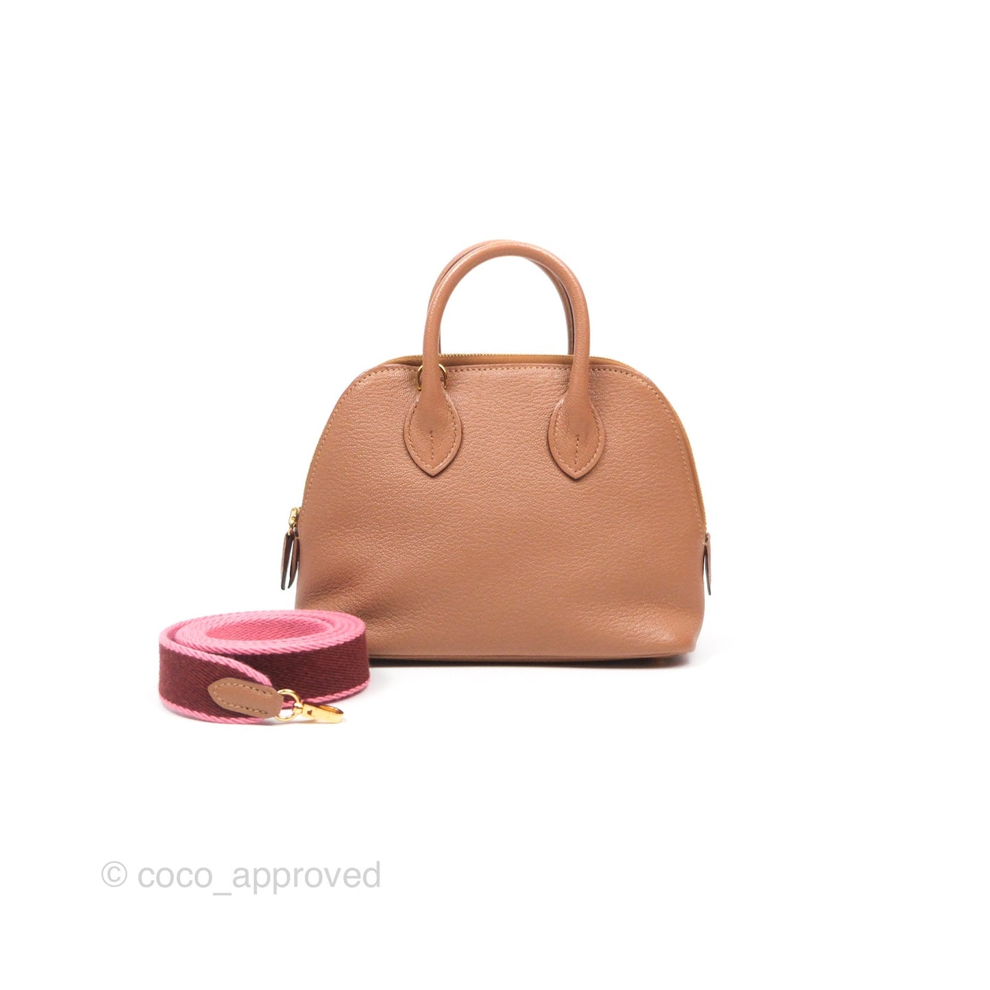Hermès Bolide Mini 1923 Quebracho 2J Chevre Mysore Gold Hardware