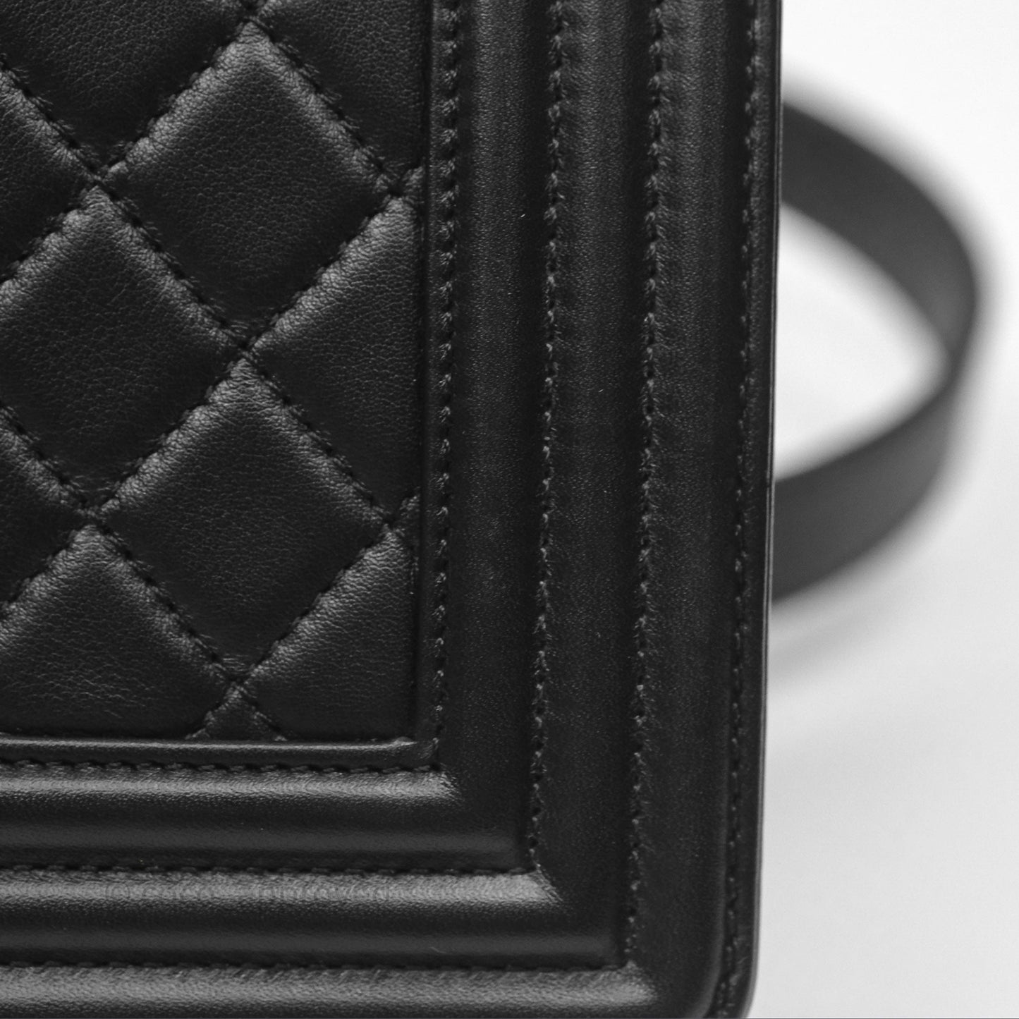 Chanel Quilted Medium Boy Black Calfskin Ruthenium Hardware