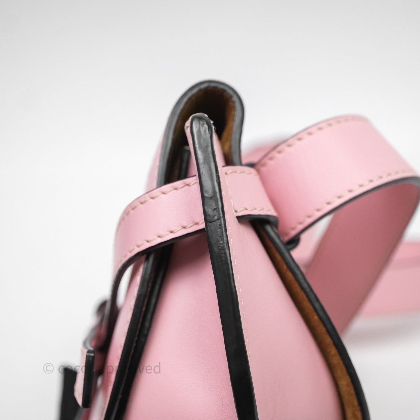 Loewe Mini Gate Belt Bag in Soft Calfskin Pink