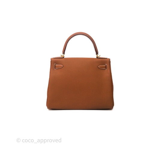 Hermes Kelly 28 Gold Togo Gold Hardware