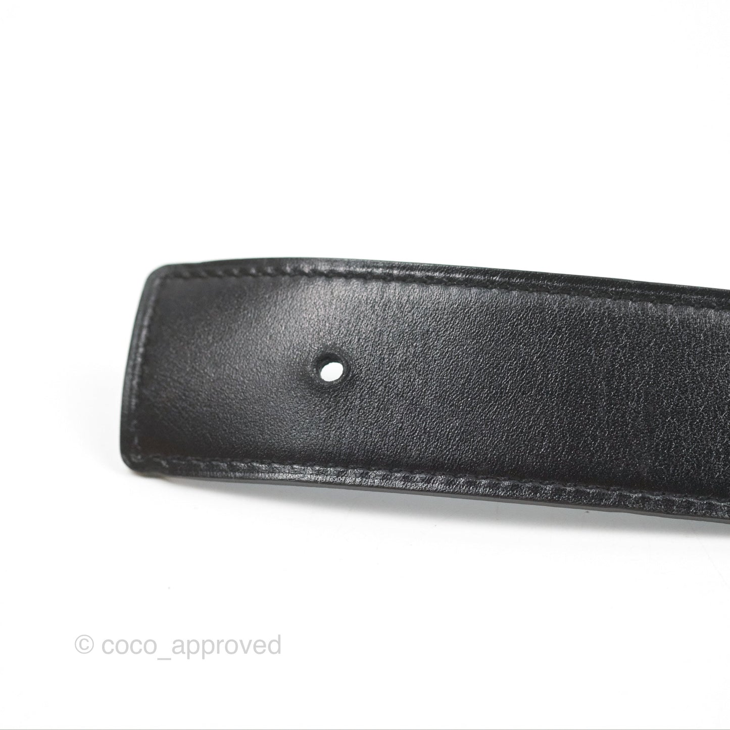 Hermès H Silver Belt Buckle & Reversible Blue Black