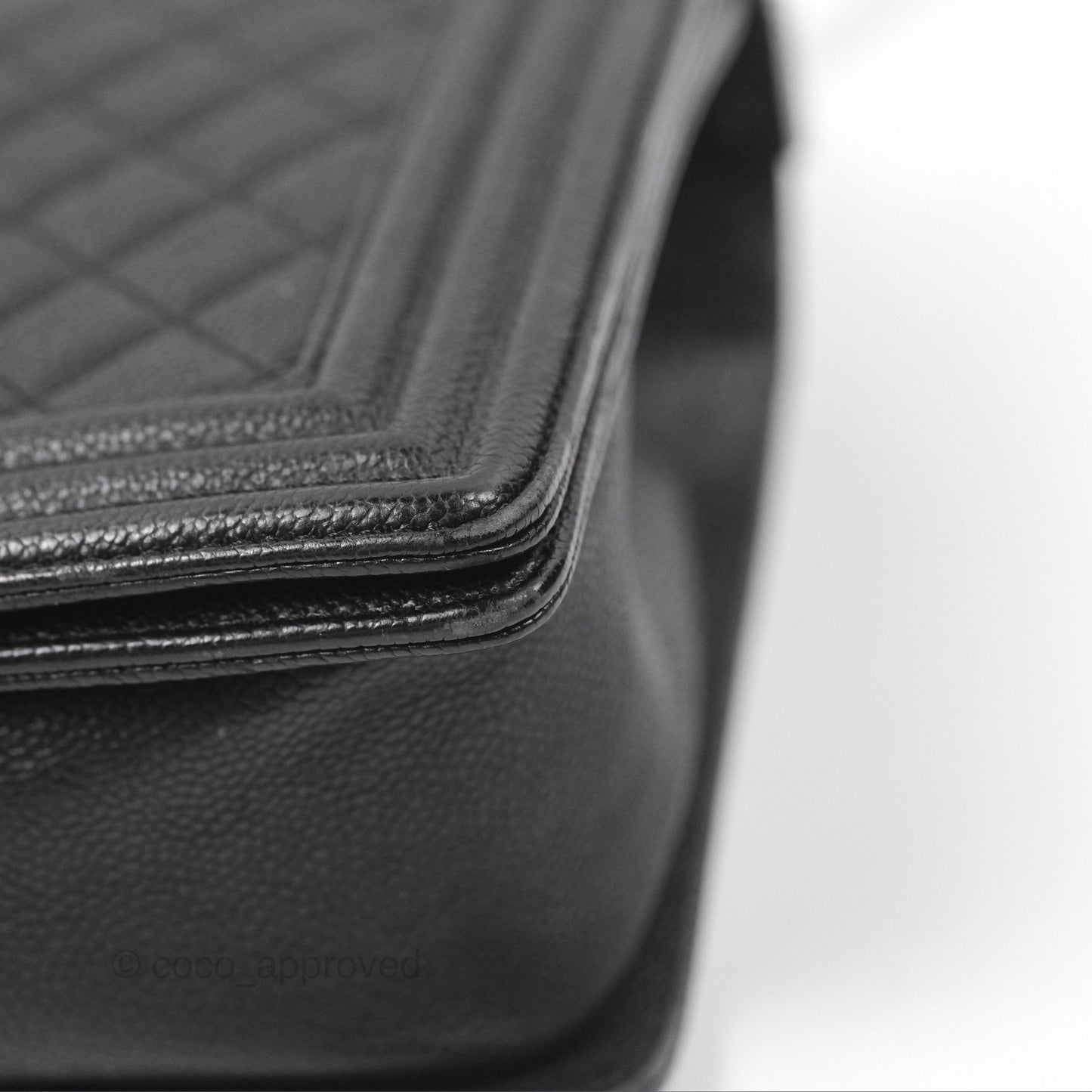 Chanel Quilted New Medium Boy Black Caviar Ruthenium Hardware