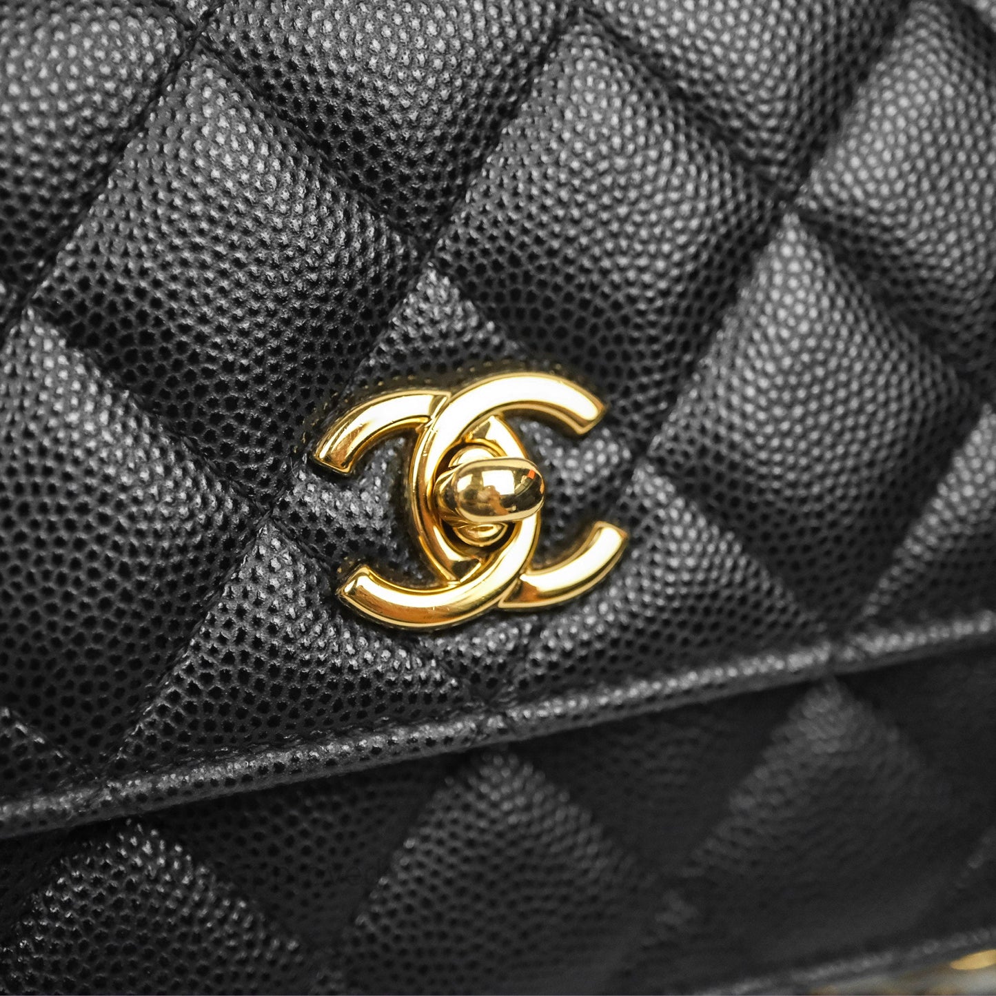 Chanel WOC Bag Charm Black Caviar Gold Hardware