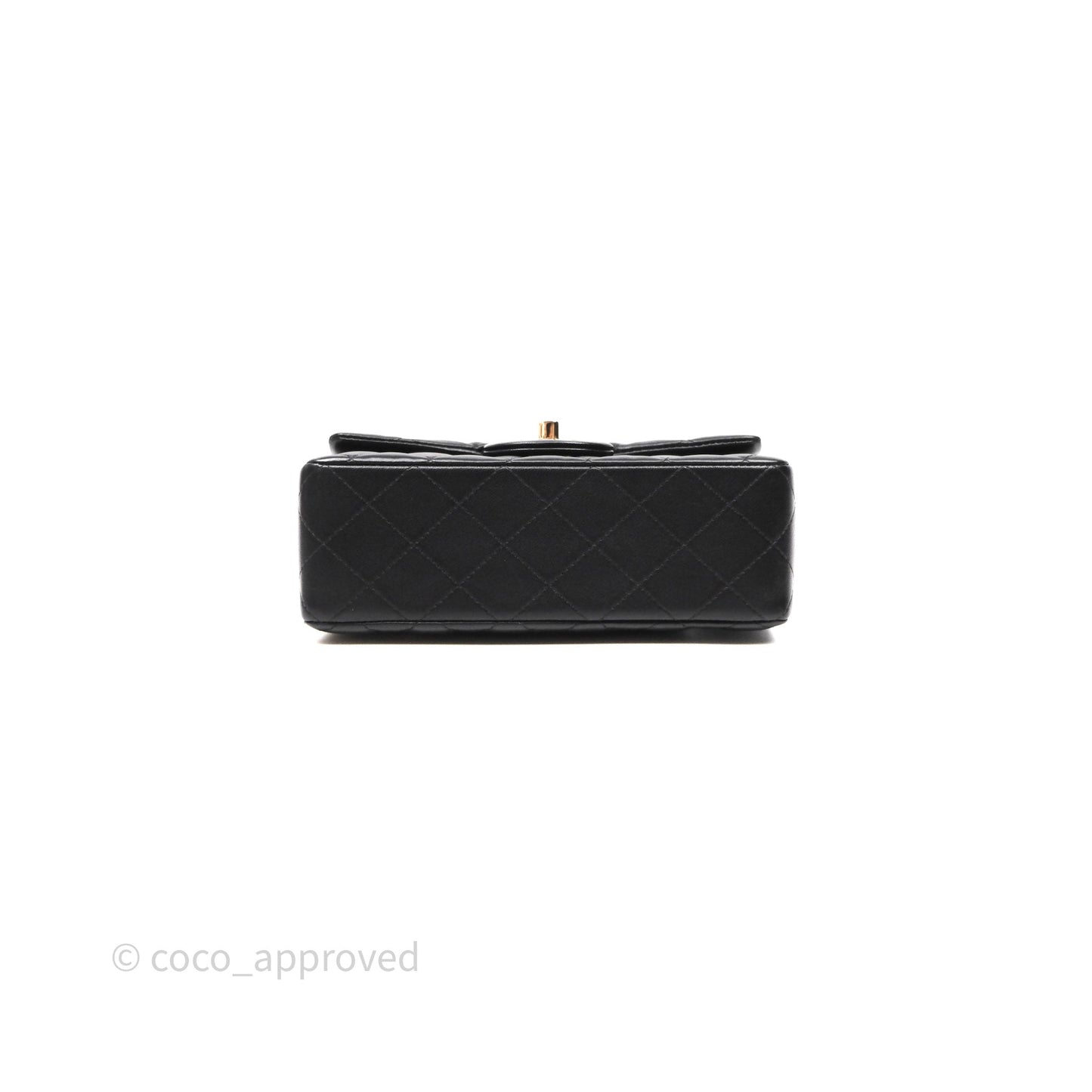 Chanel Top Handle Mini Rectangular Flap Black Lambskin Gold Hardware