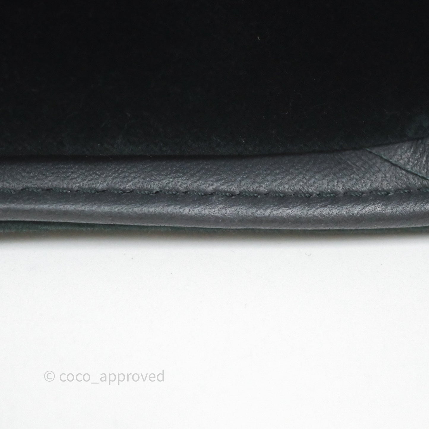 Chanel Small Boy Quilted Dark Green Velvet Ruthenium Hardware