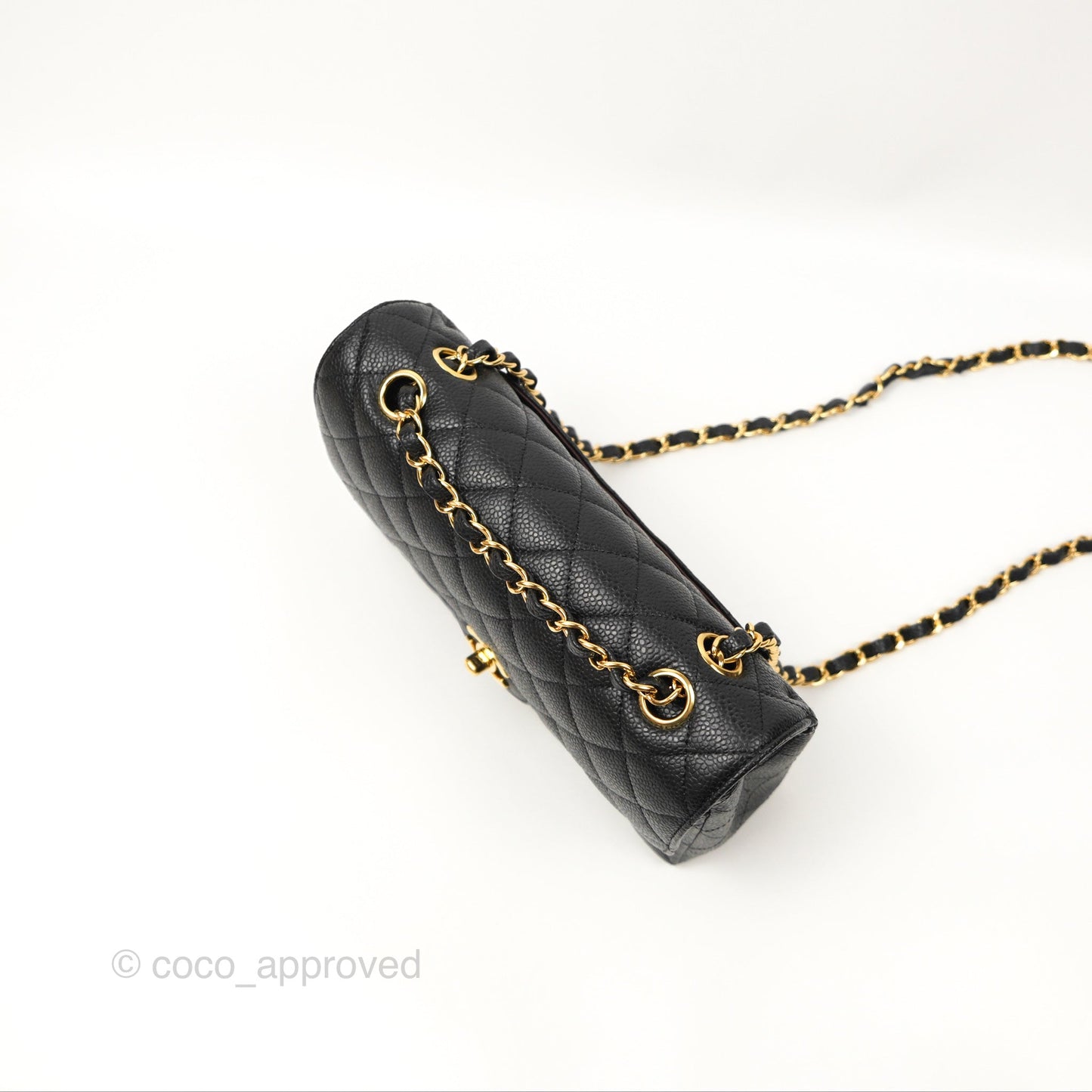 Chanel Classic Small S/M Flap Black Caviar Gold Hardware