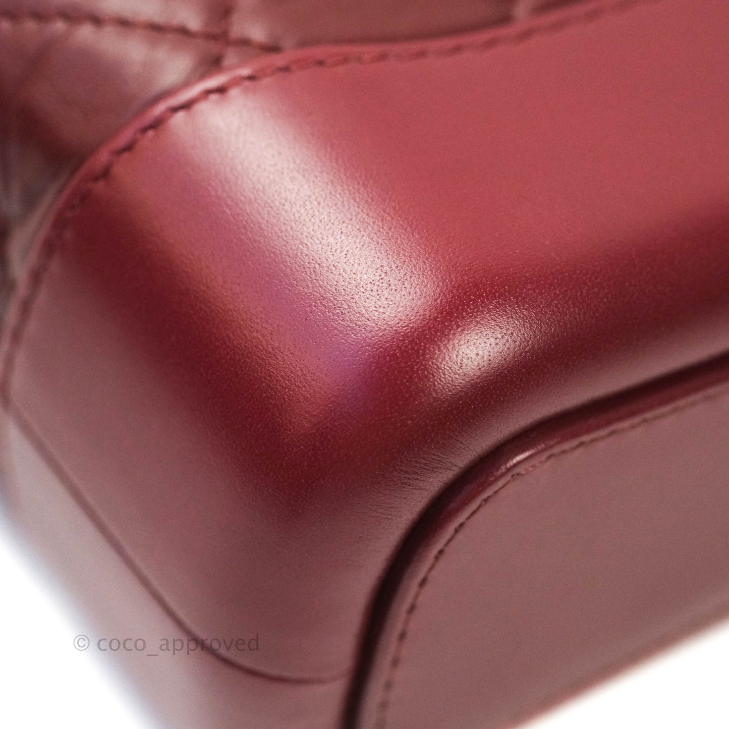 Chanel Quilted Small Gabrielle Hobo Dark Red Calfskin Mixed Hardware