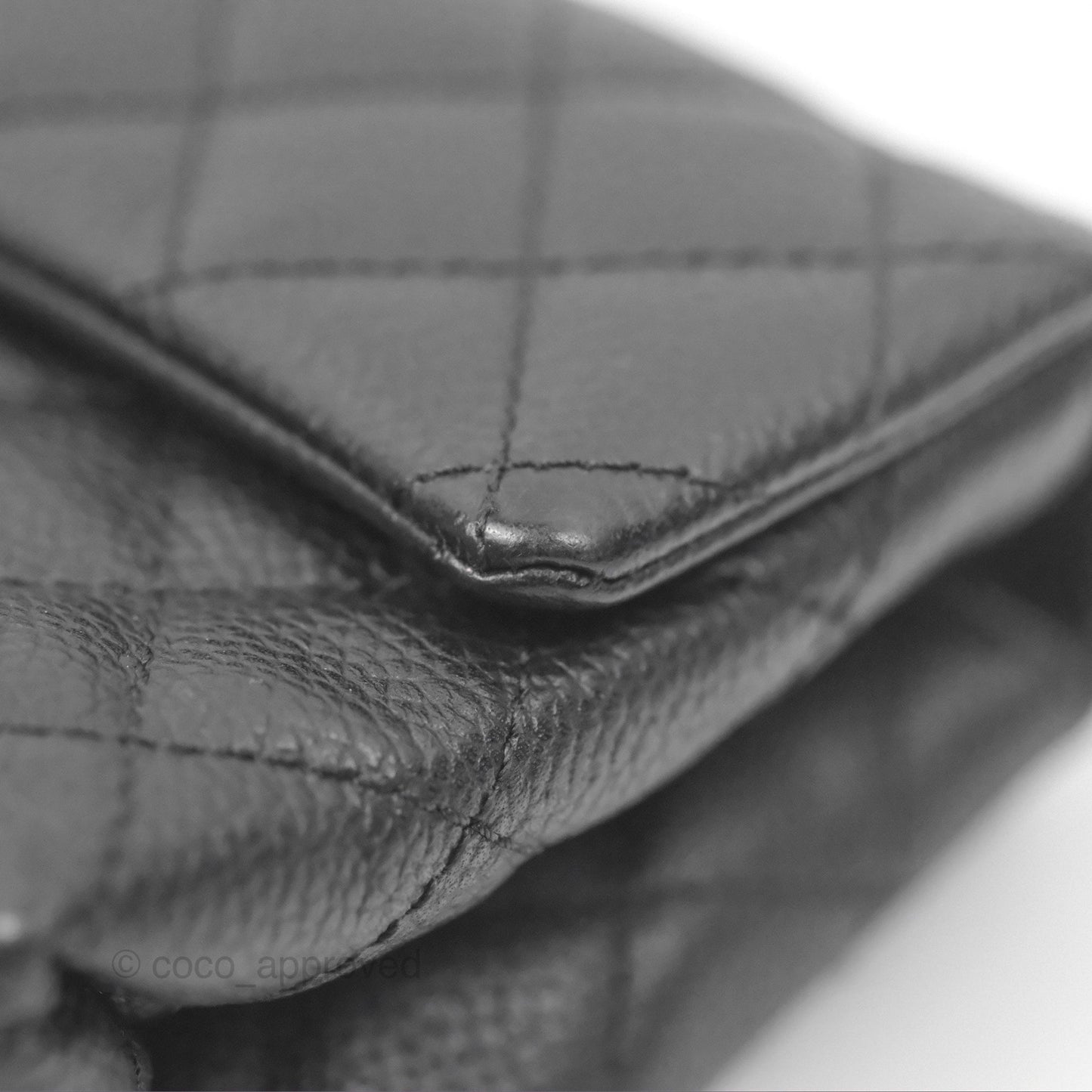 Chanel Reissue Quilted Belt Bag Black Caviar Silver Hardware
