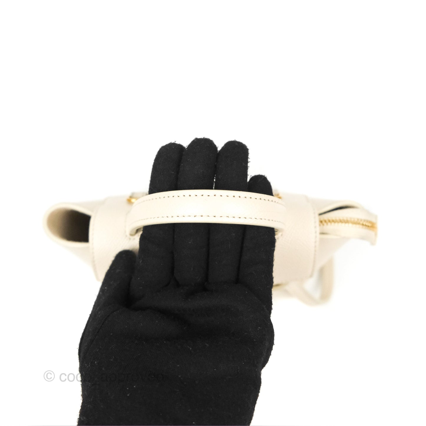 Celine Pico Belt Bag White Grained Calfskin Gold Hardware