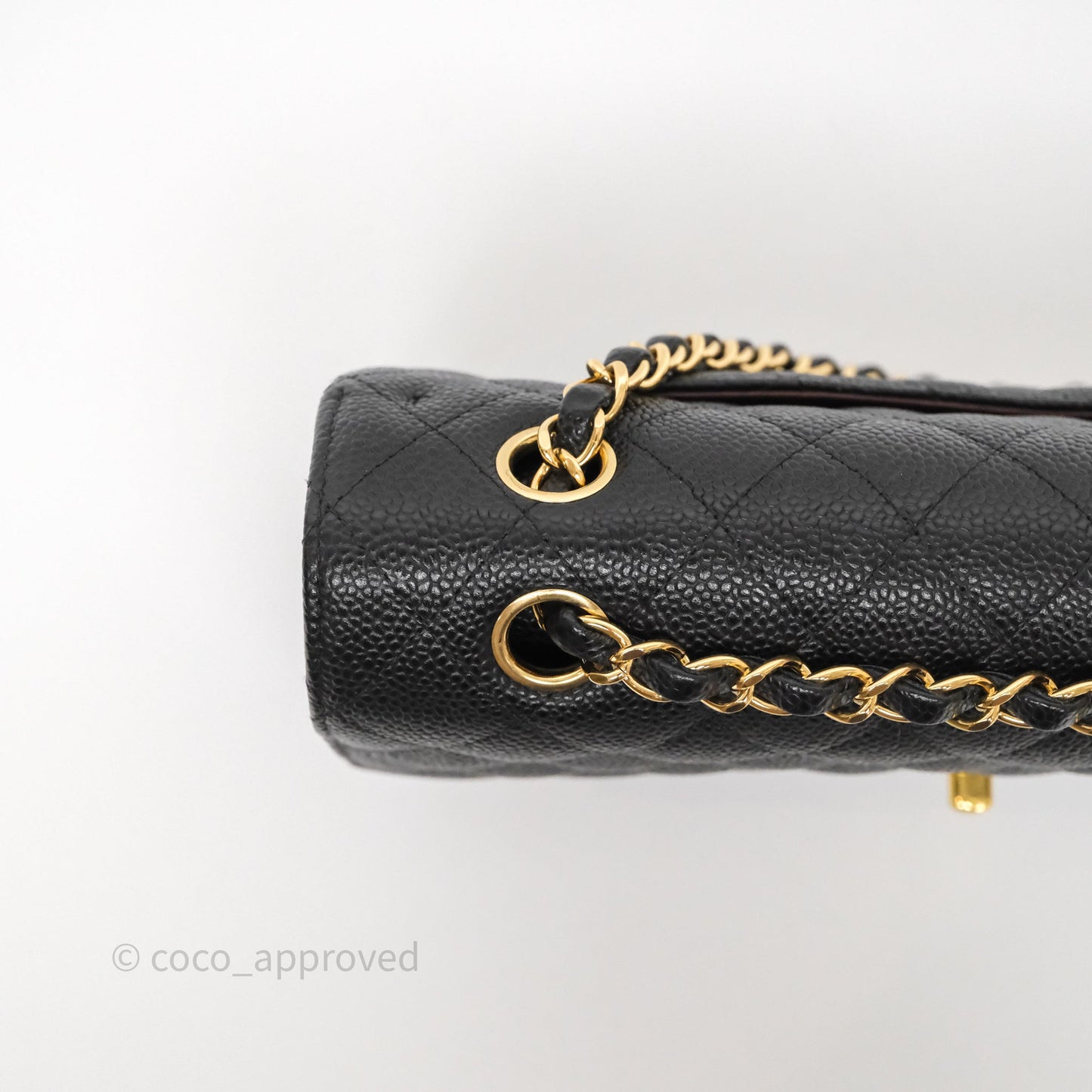 Chanel Classic M/L Medium Flap Quilted Black Caviar Gold Hardware