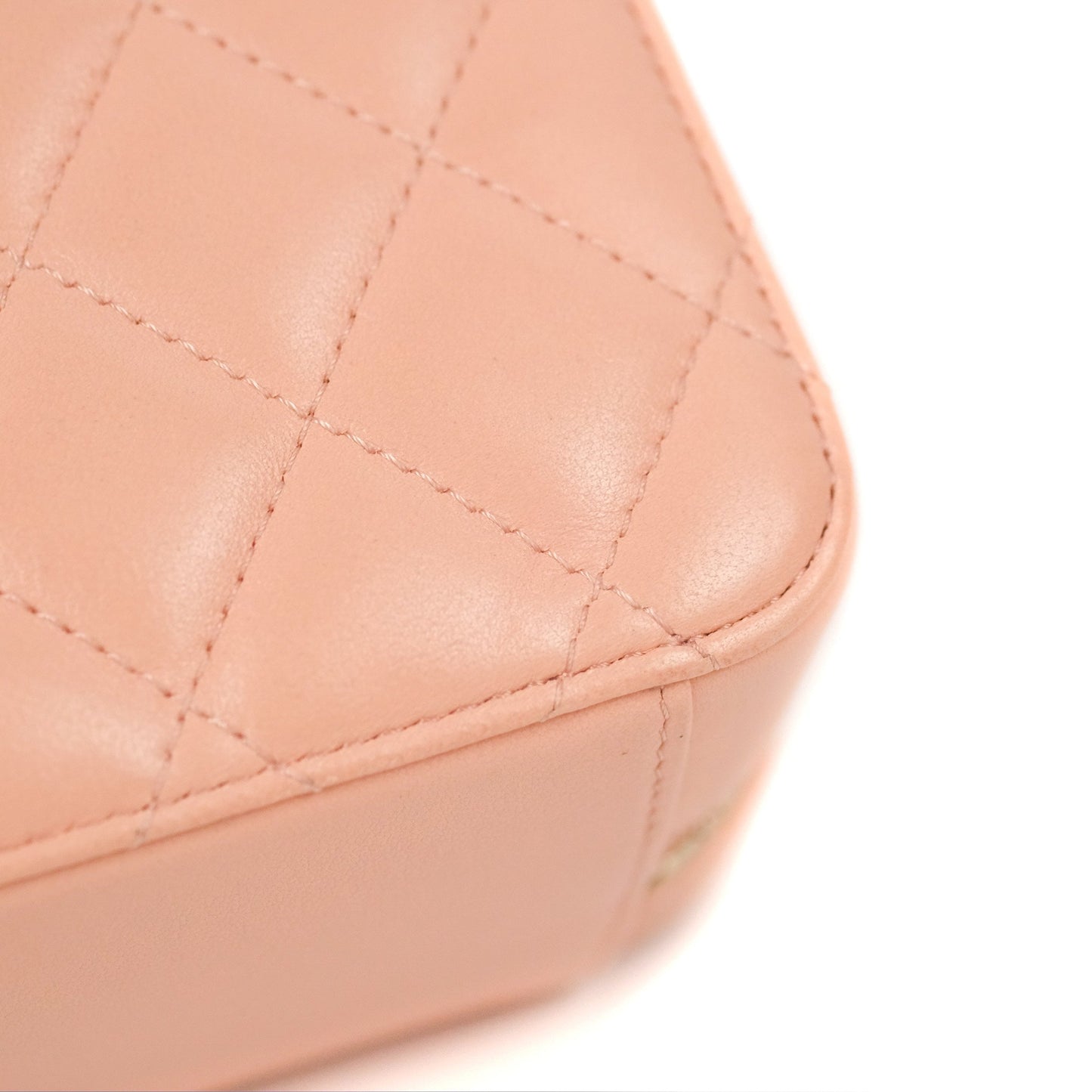 Chanel Mini Pearl Crush Quilted Camera Case Orange Blair Lambskin Aged Gold Hardware