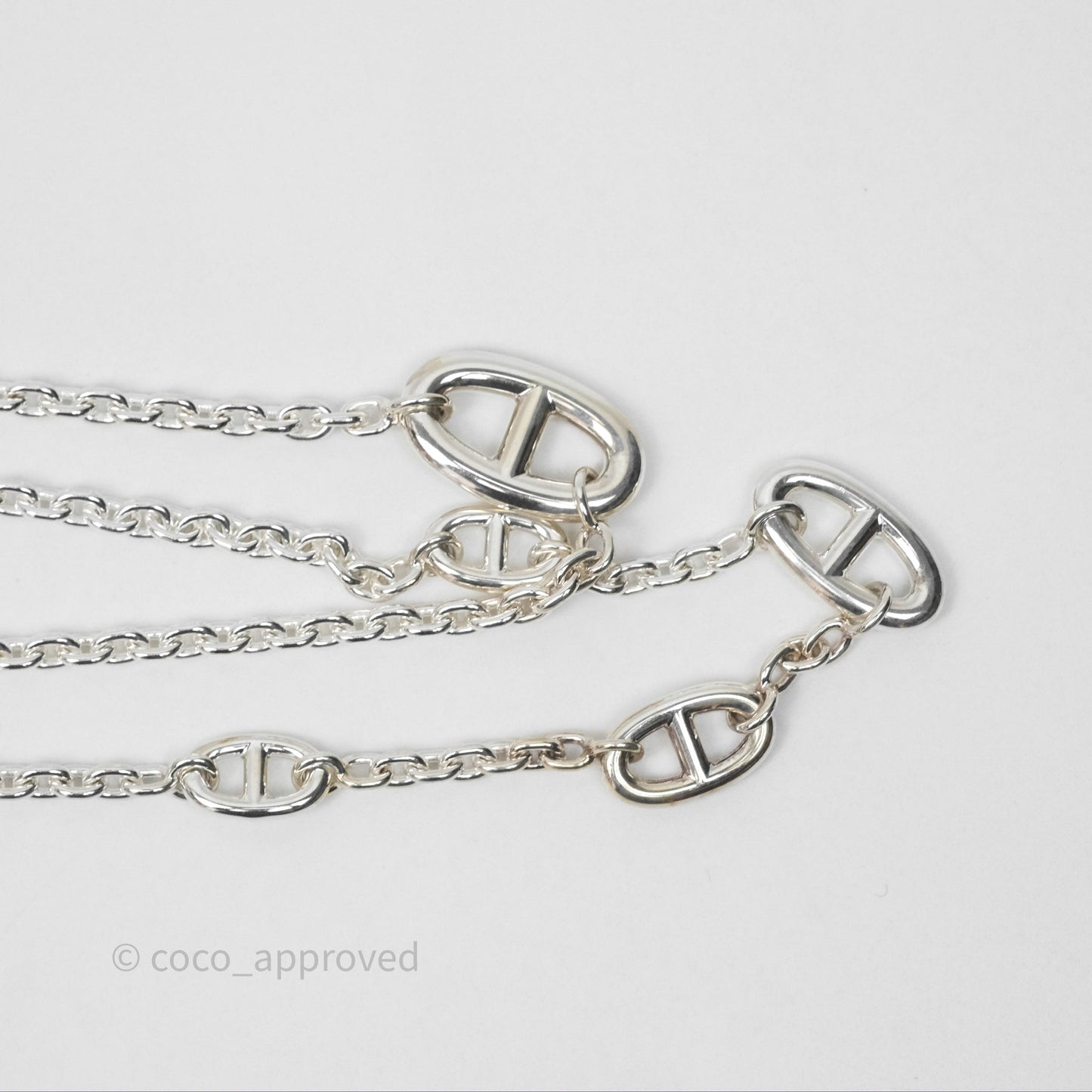 Hermès Farandole Long Necklace 160 in Sterling Silver