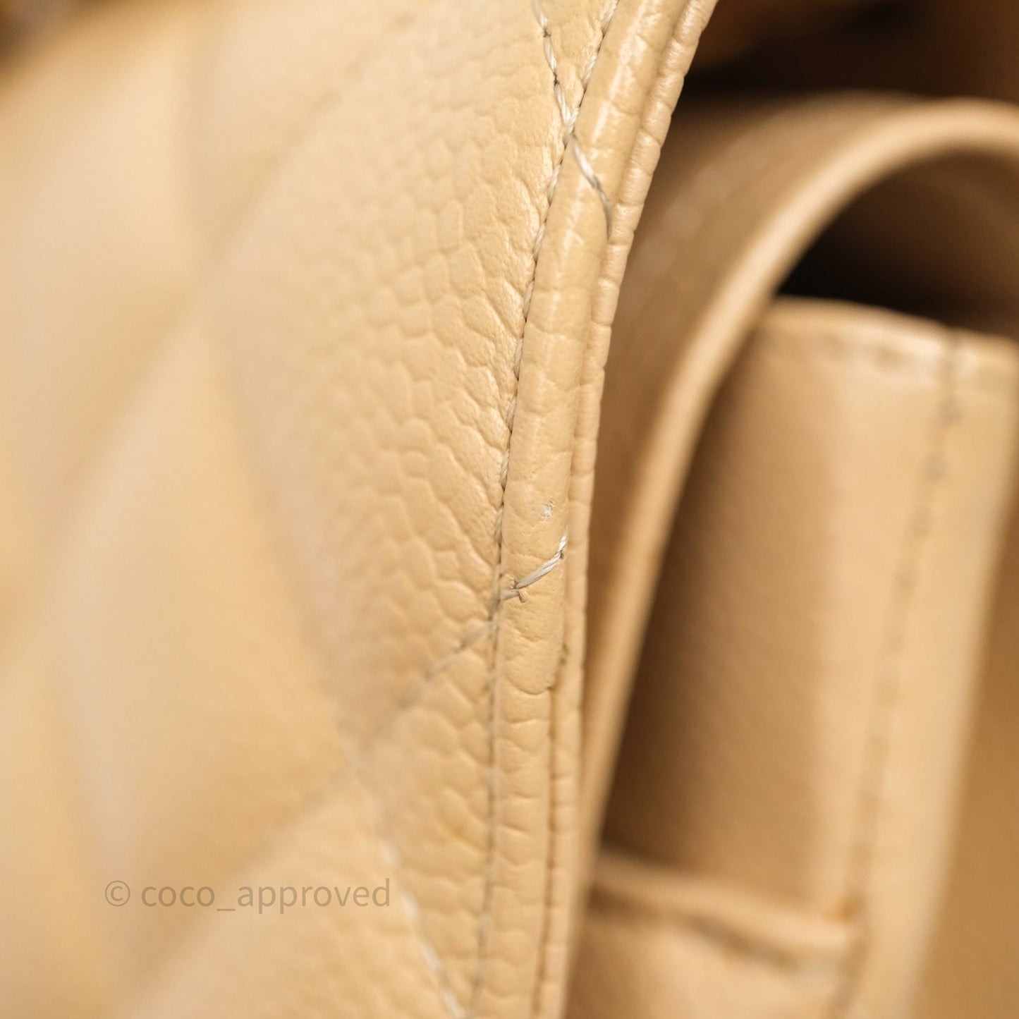 Chanel Jumbo Double Flap Beige Caviar Gold Hardware⁣⁣