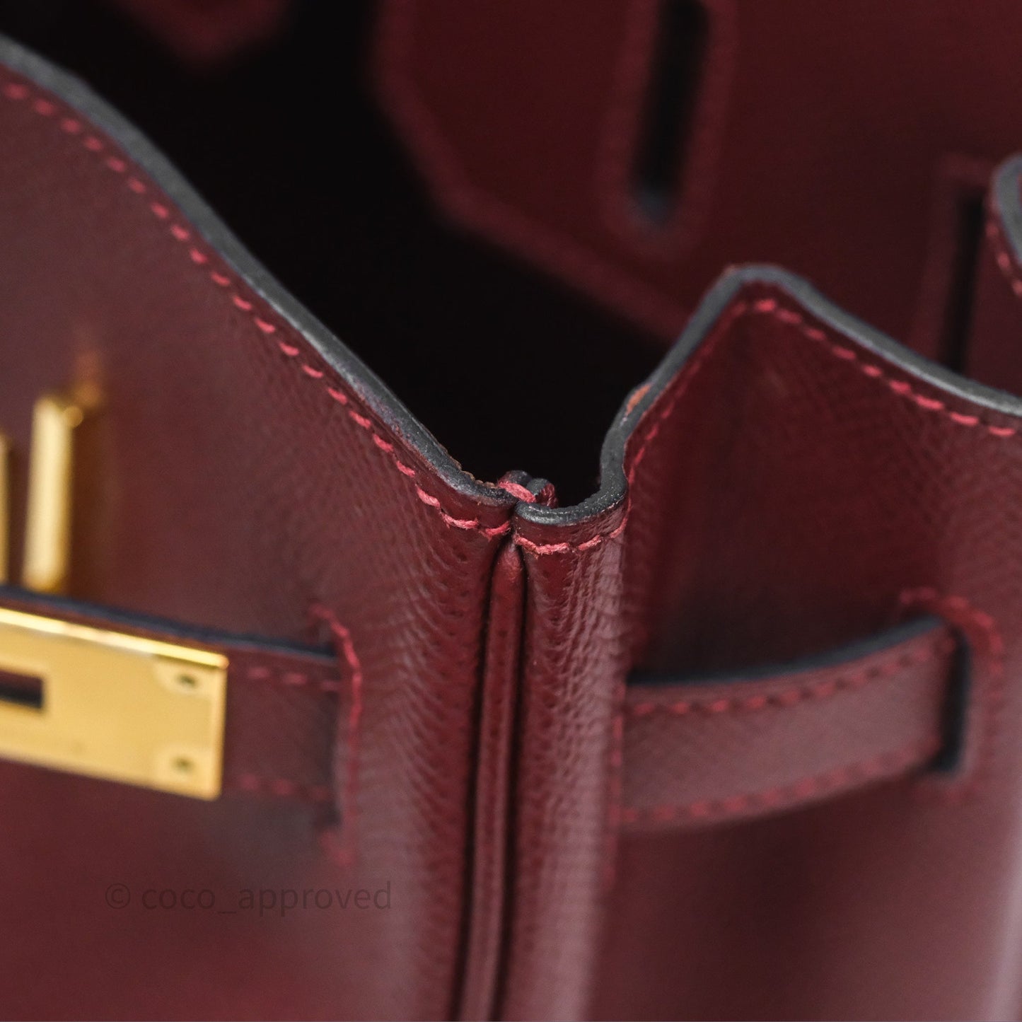 Hermès Birkin 30 Retourne Rouge H 55 Epsom Gold Hardware