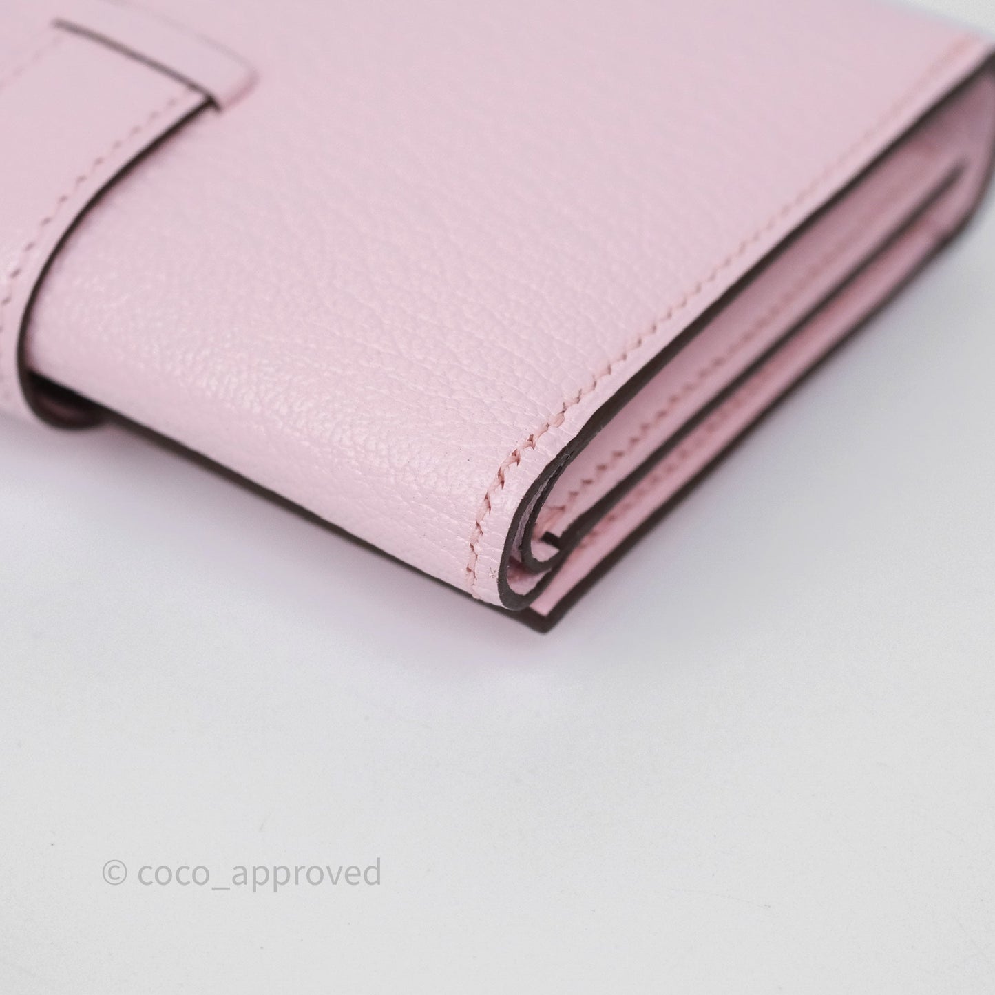 Hermes Bearn Trifold Compact Wallet Rose Darling M7 Chevre Mysore Palladium Hardware