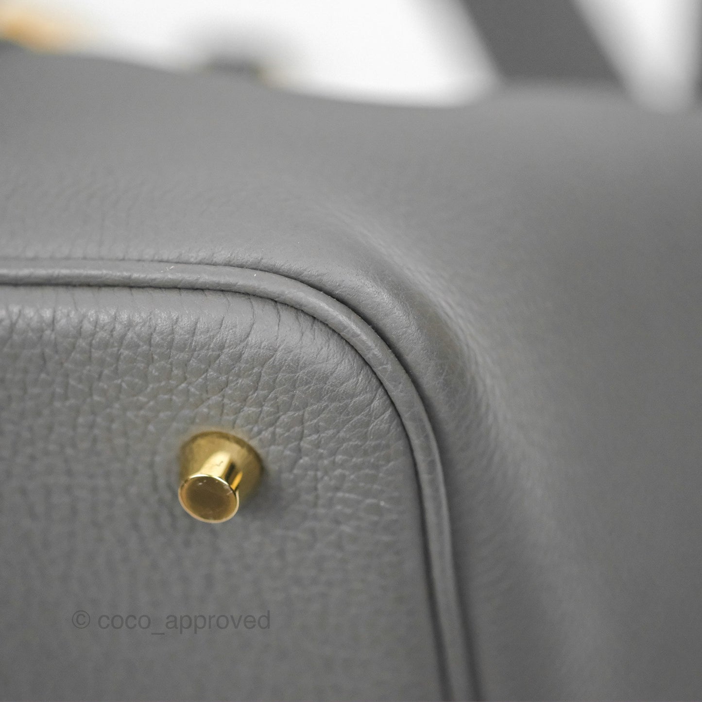 Hermès Picotin 22 Graphite Taurillon Maurice Gold Hardware