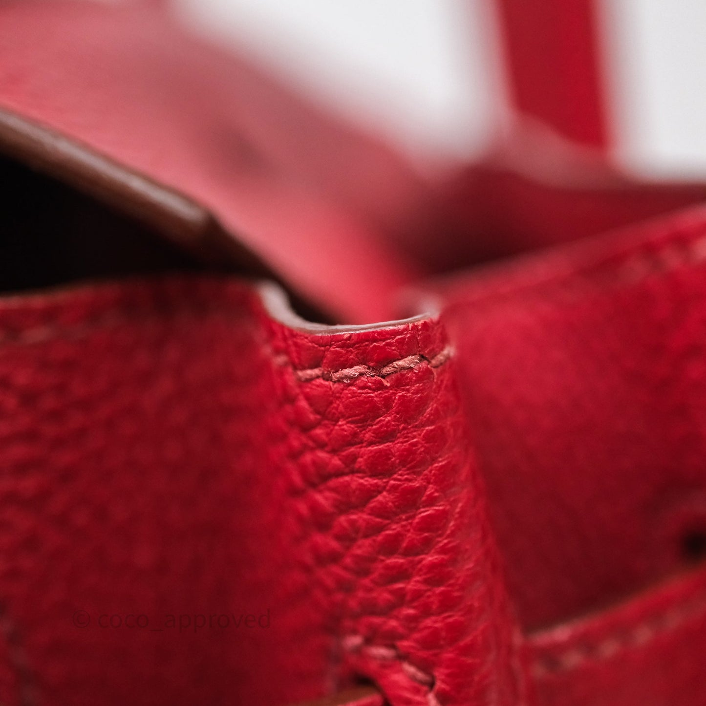 Hermès Birkin 30 Rouge Togo Palladium Hardware