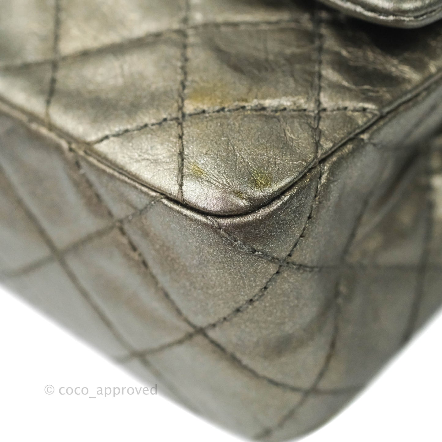 Chanel Quilted Reissue 226 Metallic Aged Calfskin Gun Metal Hardware