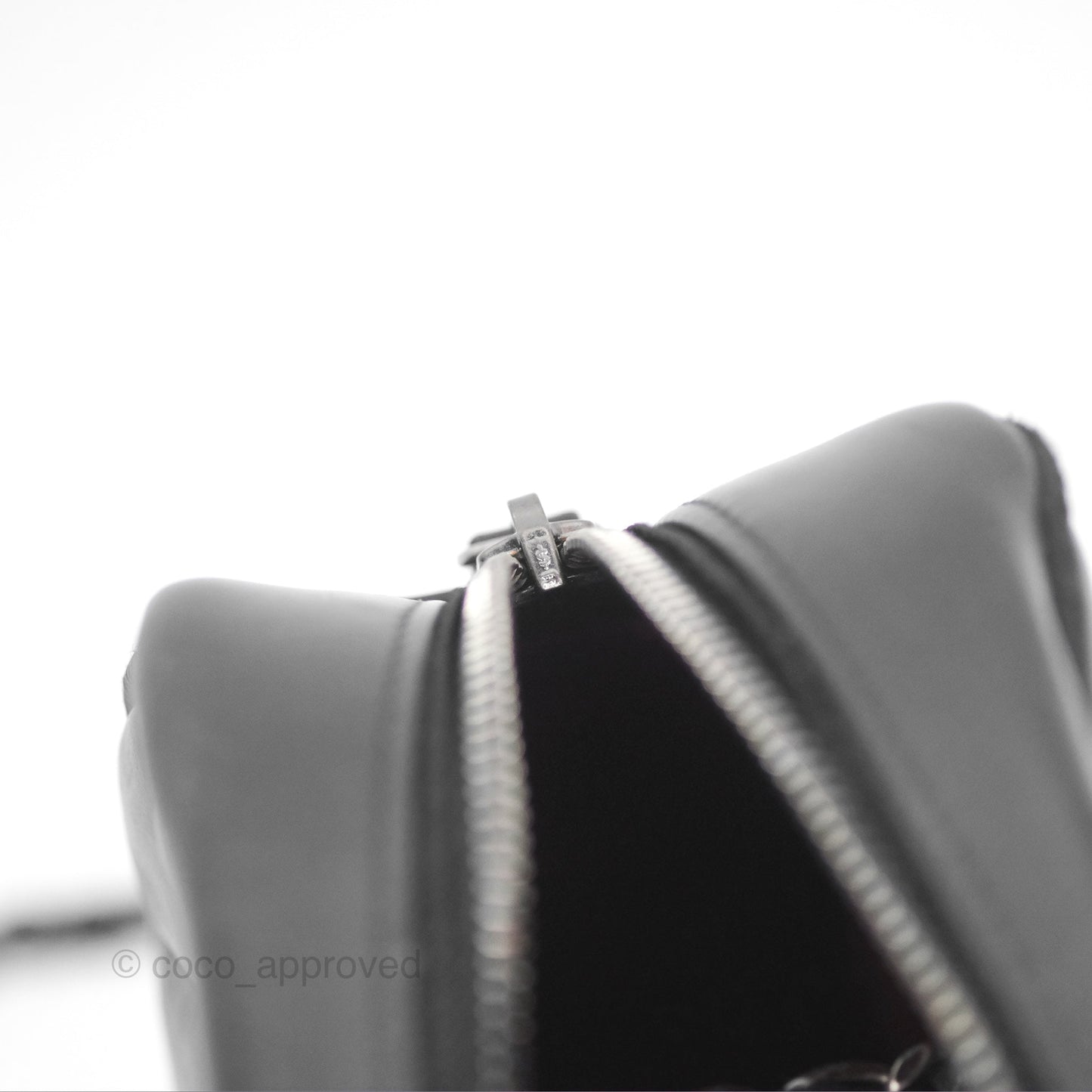 Chanel Large Ballerine Camera Case Black Calfskin Ruthenium Hardware