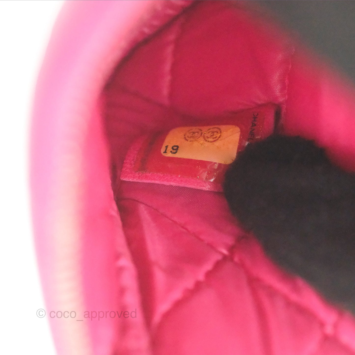 Chanel Quilted Mini O Case Pink Lambskin Silver Hardware