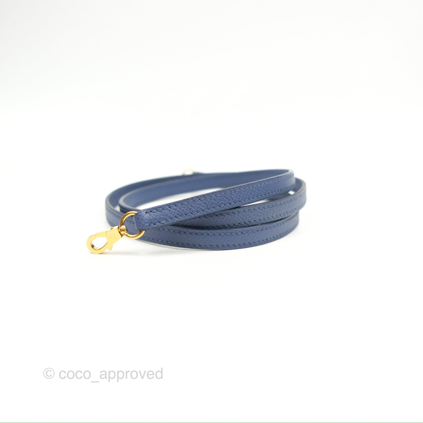 Hermès Mini Kelly II Bleu Brighton Epsom Gold Hardware